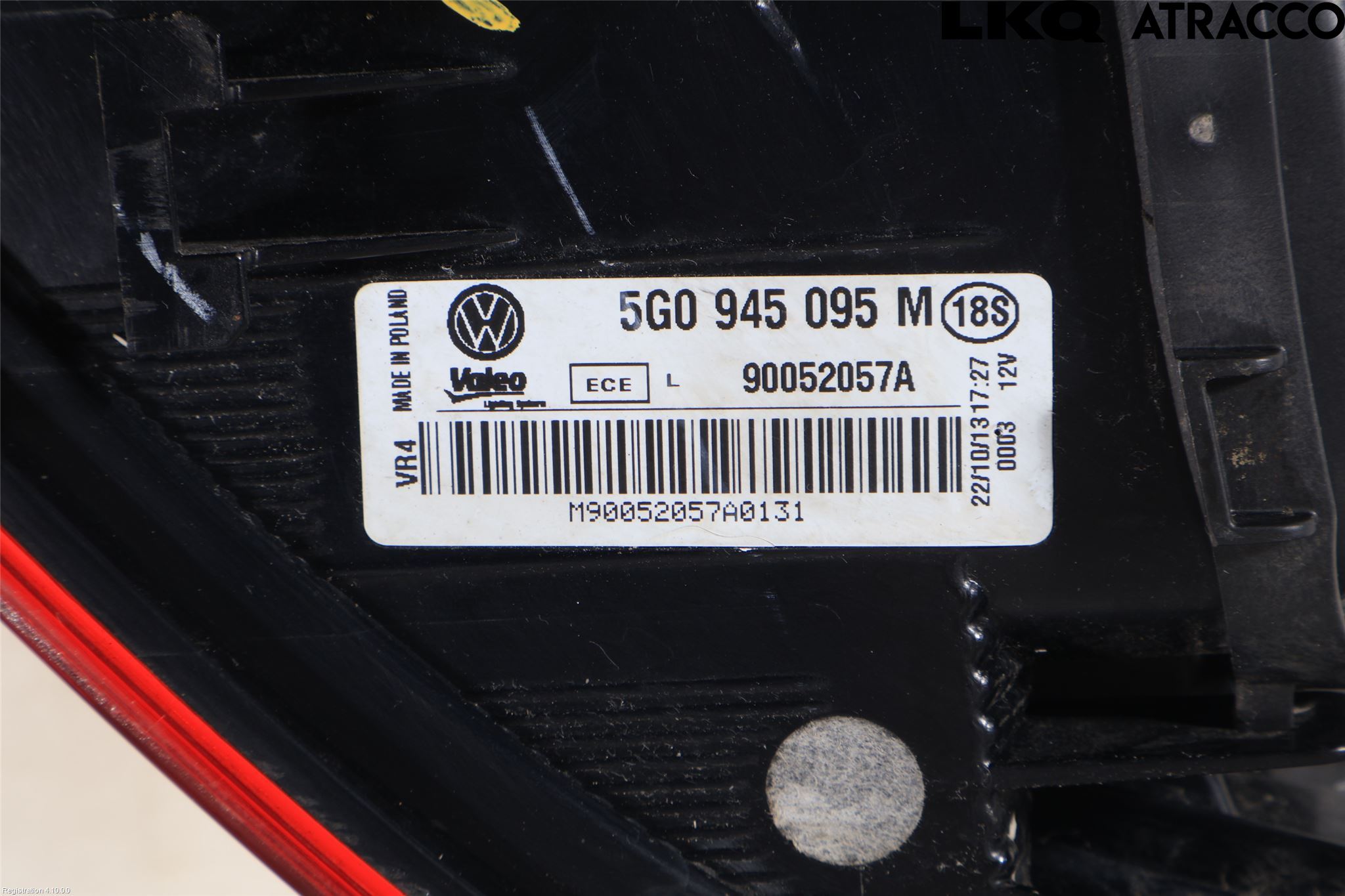 Volkswagen VW GOLF / E-GOLF VII 13-20 Baklykt Venstre