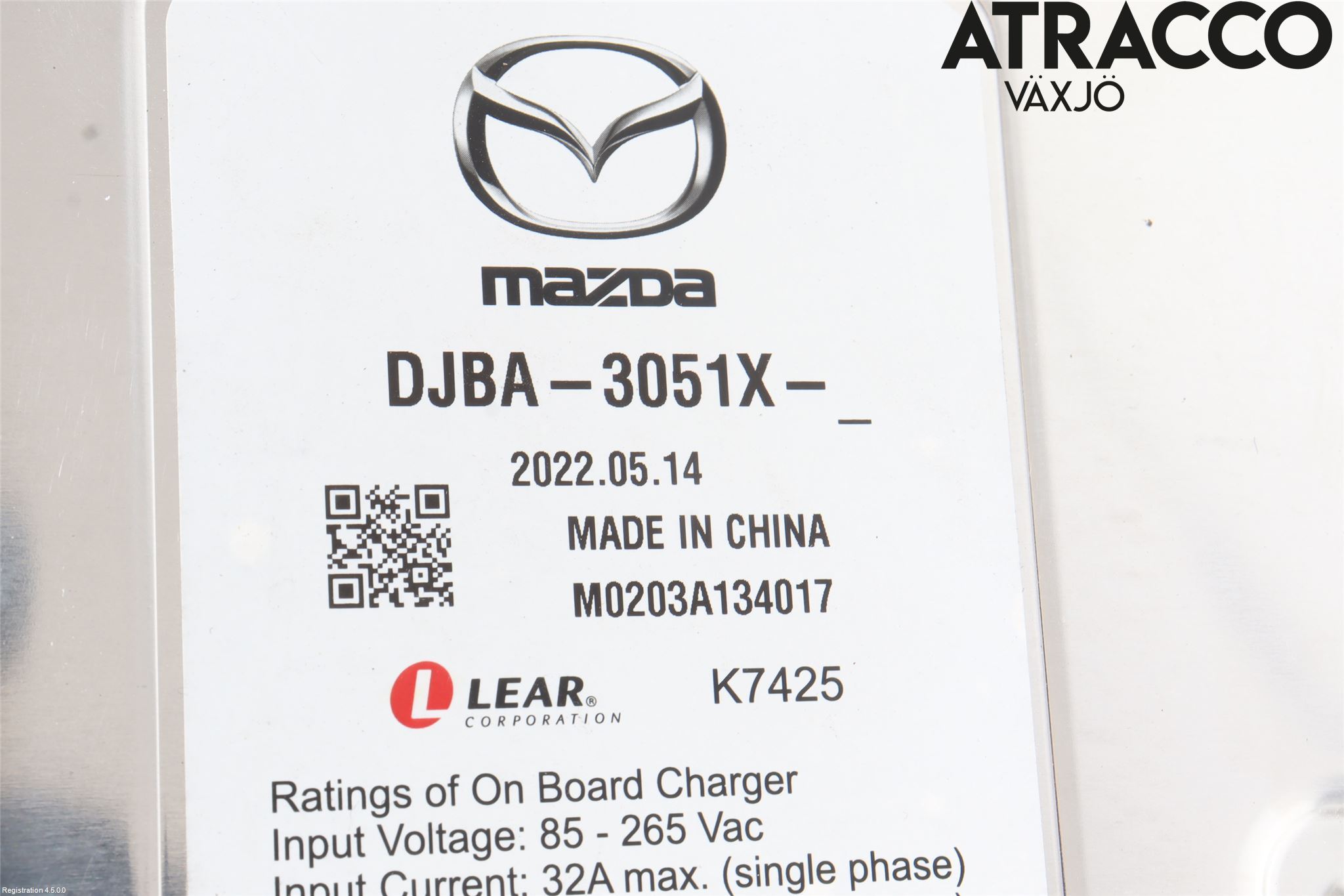 Mazda MX-30 20- Batterilader Hybrid