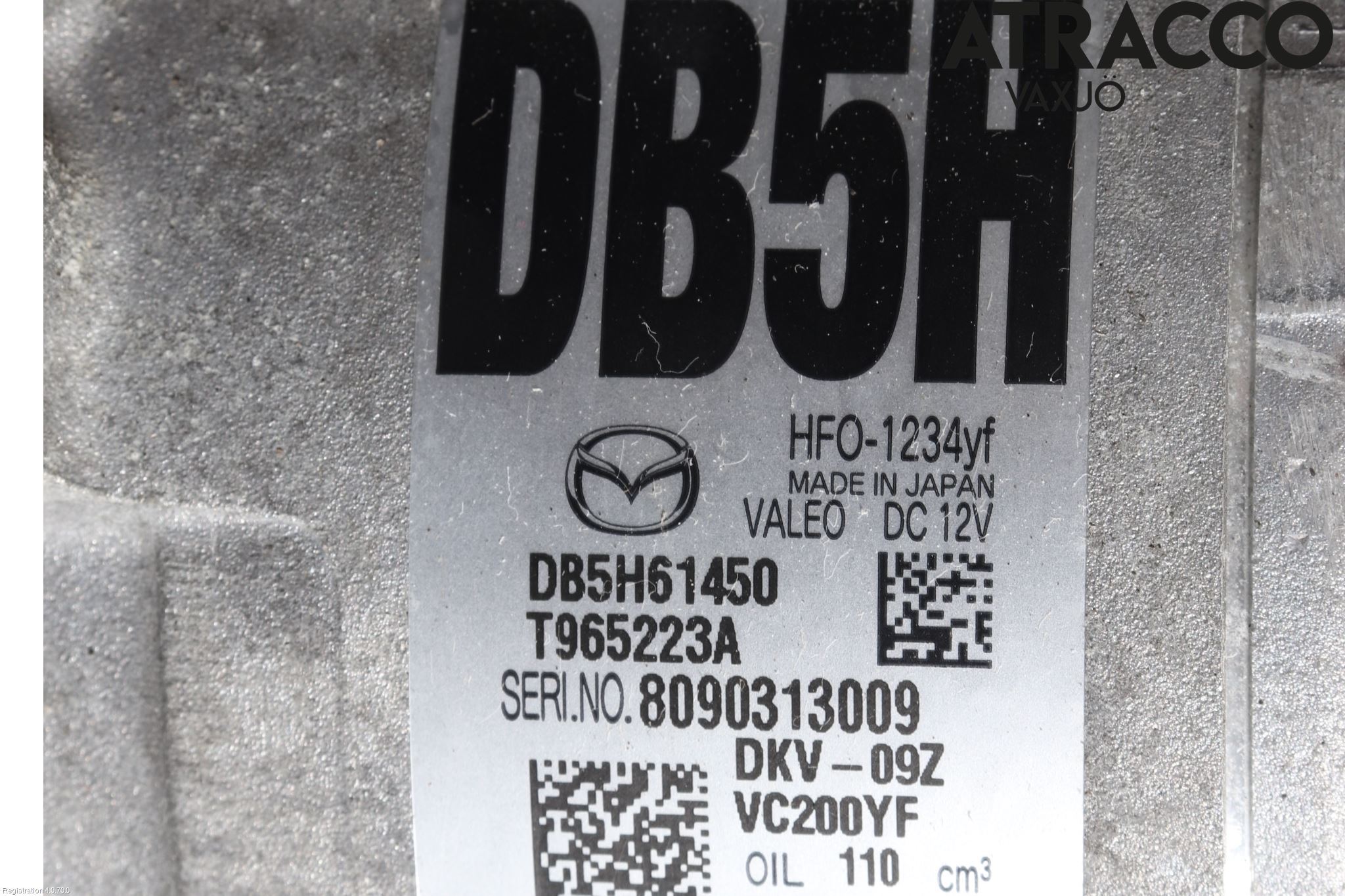 Mazda CX-3 Varme Ac Kompressor