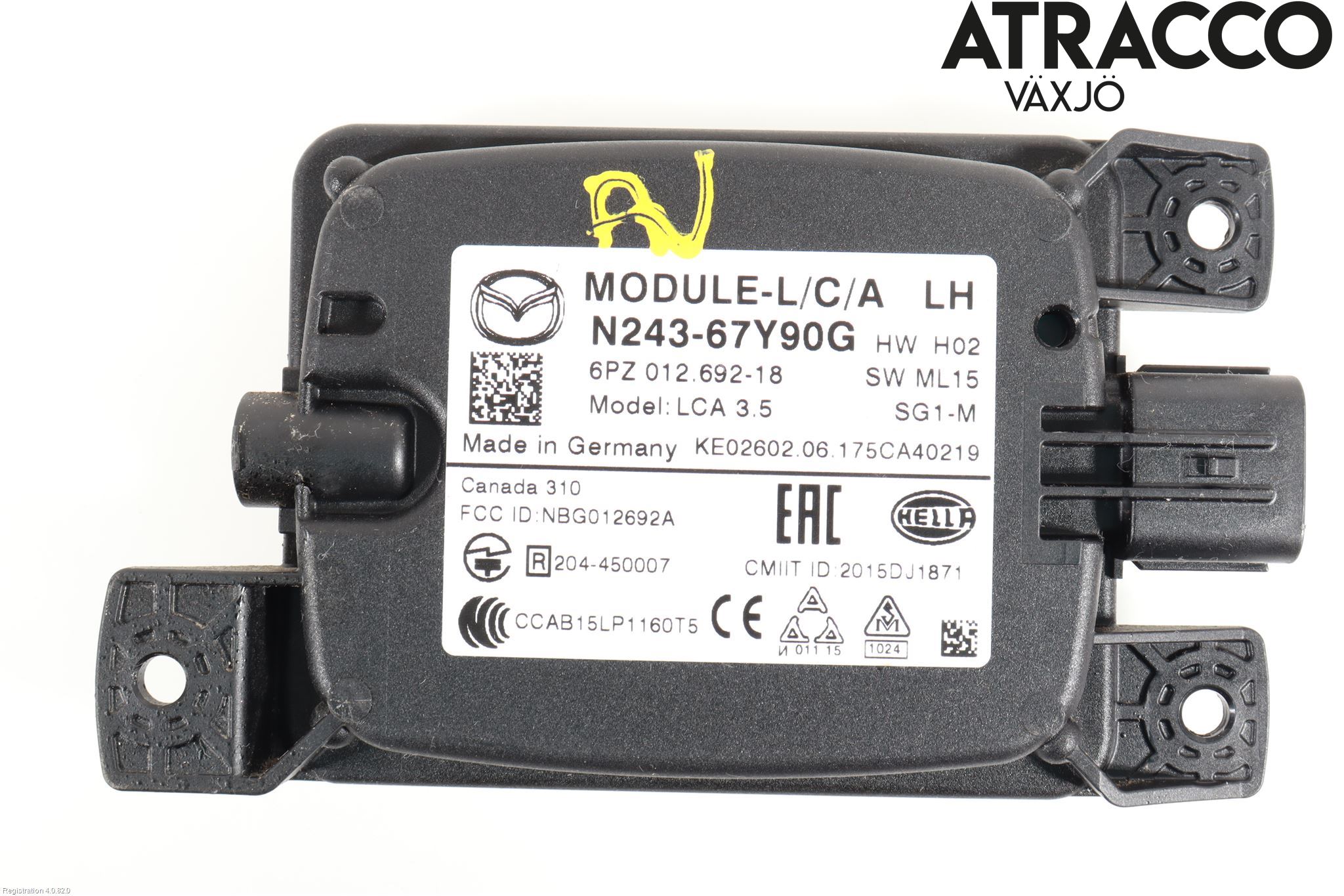 Mazda MX-5 IV (ND/ND2/ND3) MIATA 15- Sensor Kollisjonsbeskyttelse