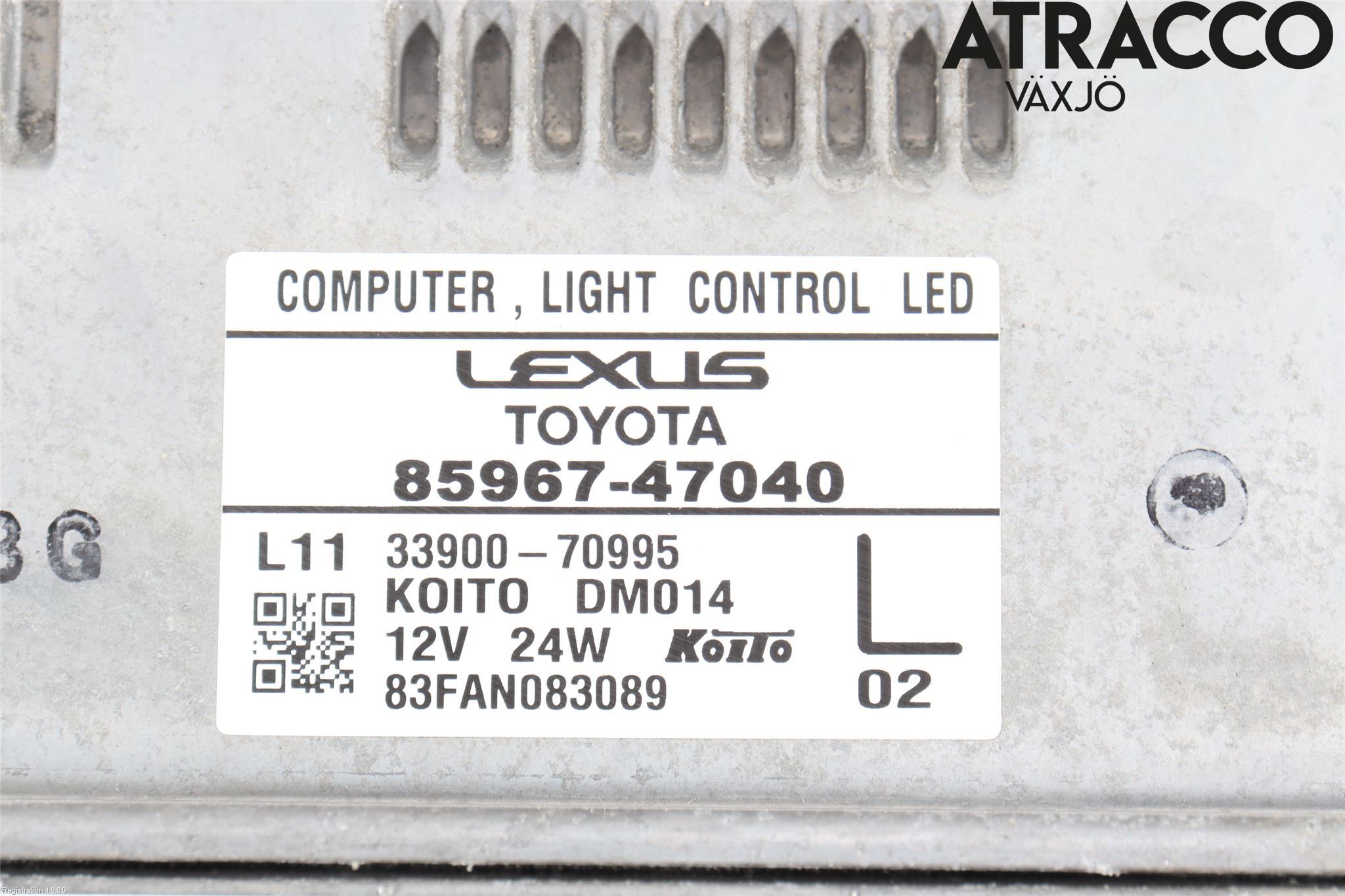 Toyota PRIUS (ZVW50) 16-21 Styreenhet Xenon