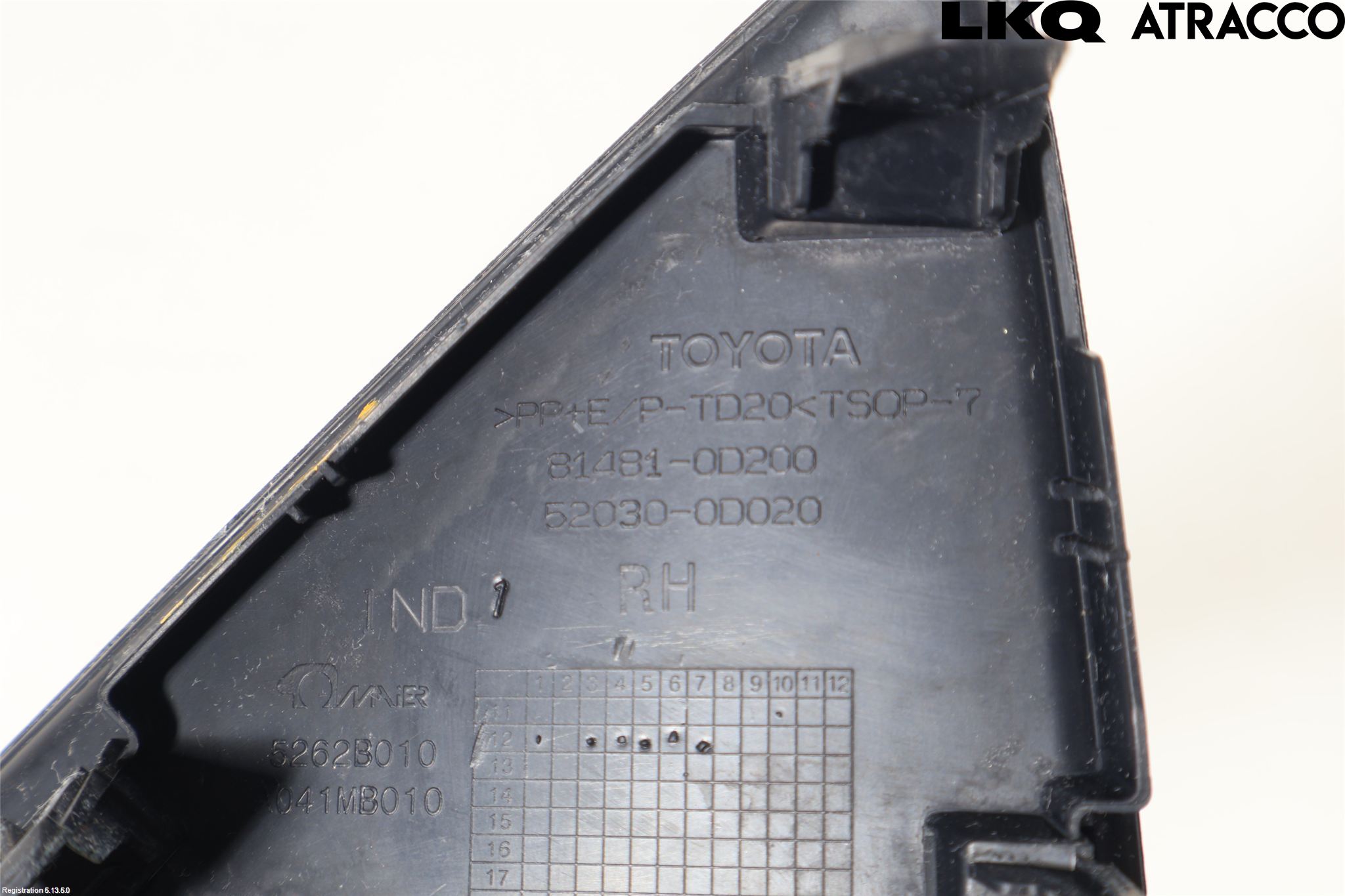 Toyota YARIS XP130 12-14 Frontlykt Kurve-Tåkelys Ramme