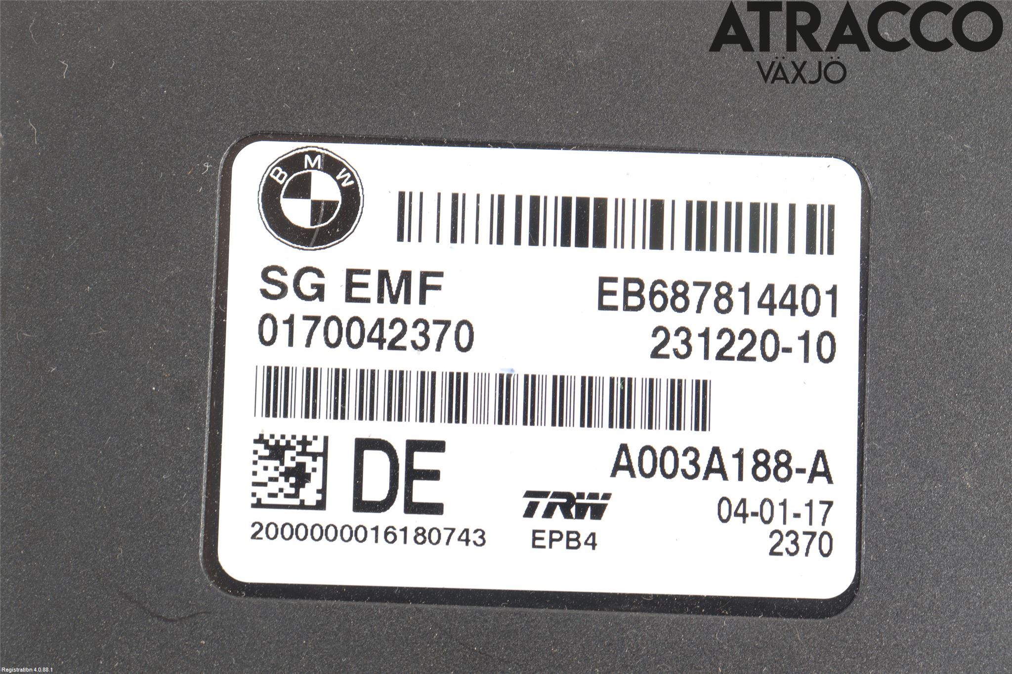 BMW 5 F10/F11/F18 09-17 Styreenhet Parkbrems