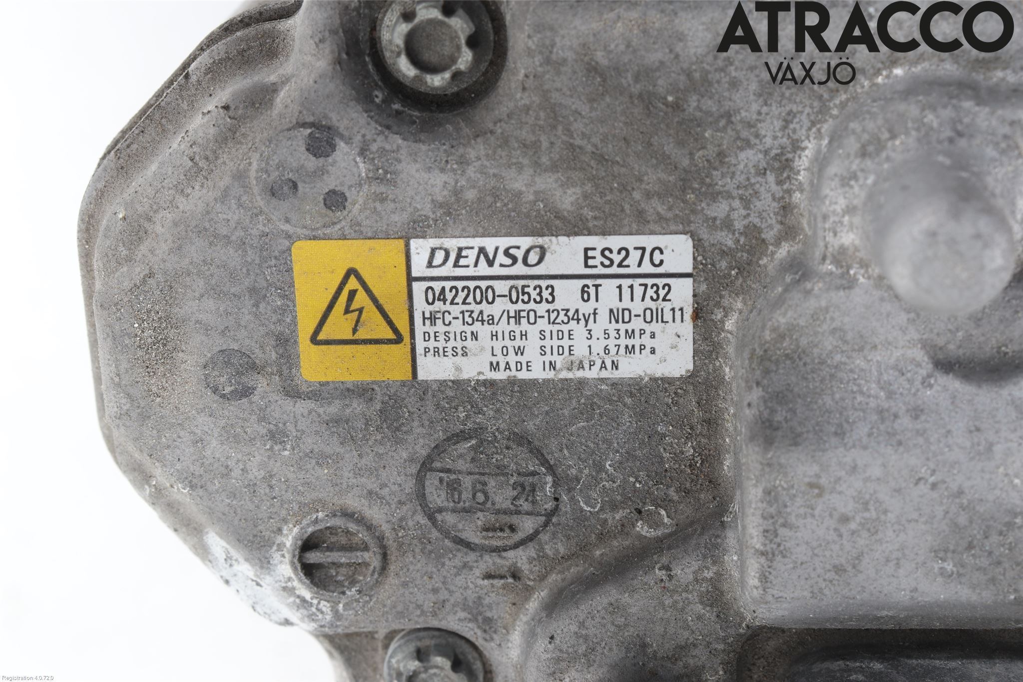 Lexus NX 300h 15-21 Varme Ac Kompressor