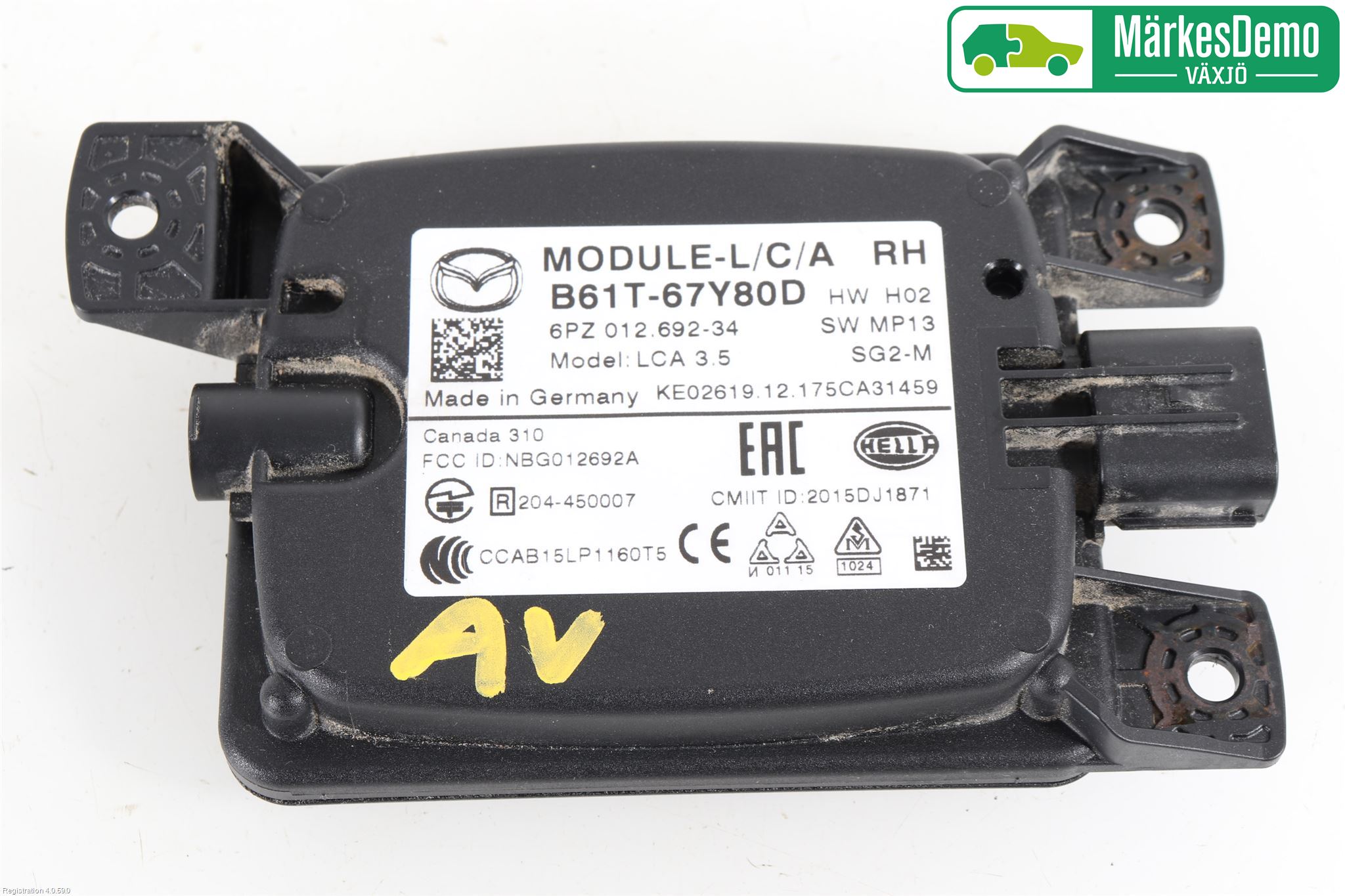 Mazda 3 III 14-19 Sensor Kollisjonsbeskyttelse