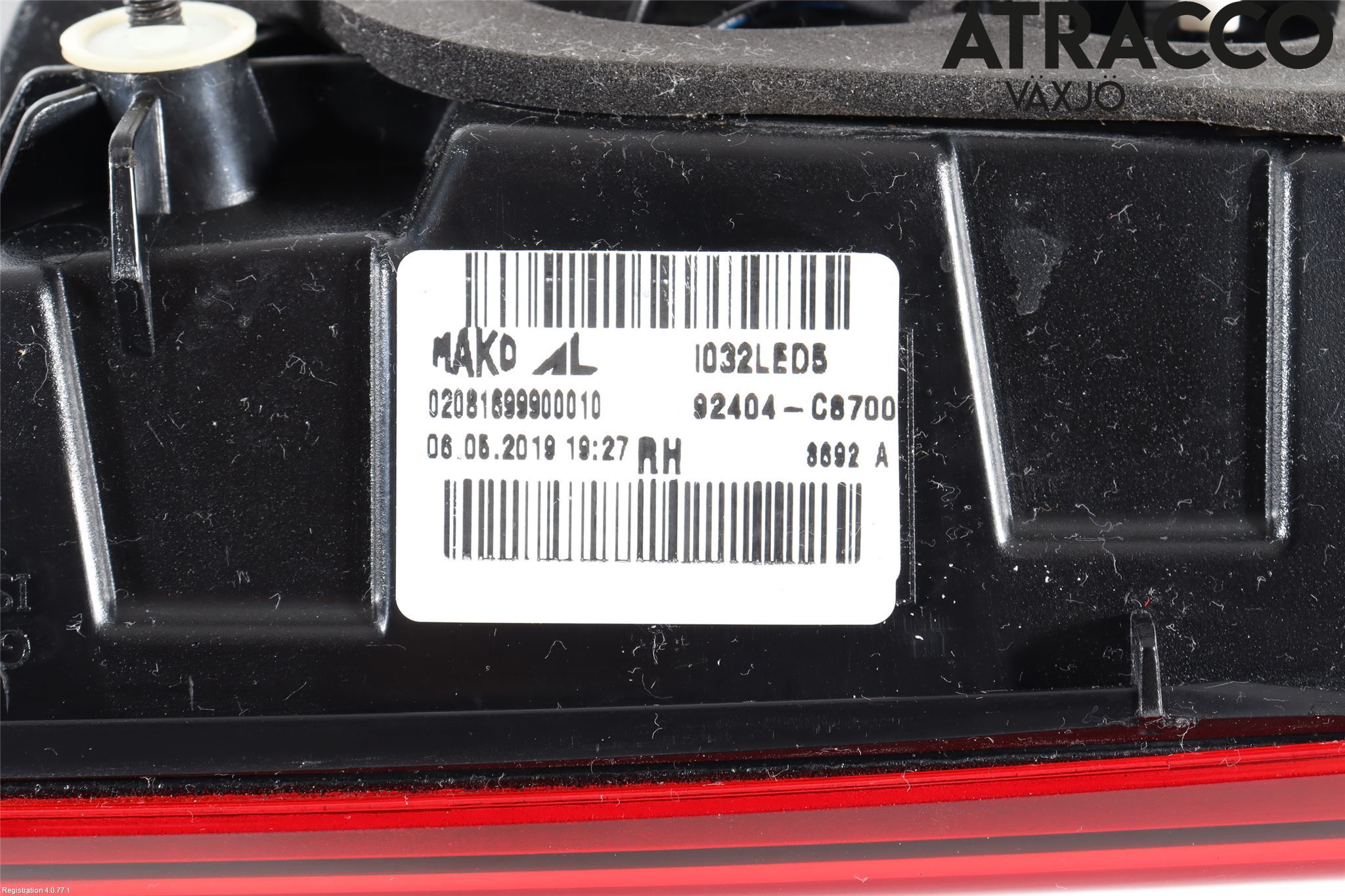 Hyundai i20 GB 15-20 Baklykt Høyre  På Luke(Indre)