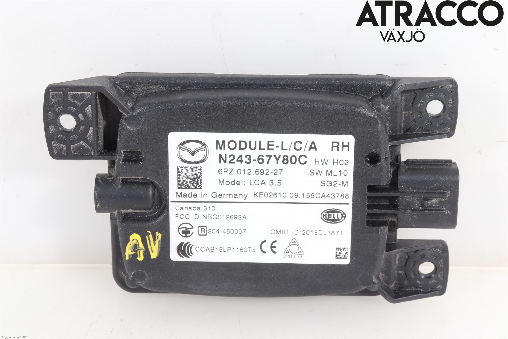 Mazda MX-5 IV (ND/ND2/ND3) MIATA 15- Sensor Kollisjonsbeskyttelse