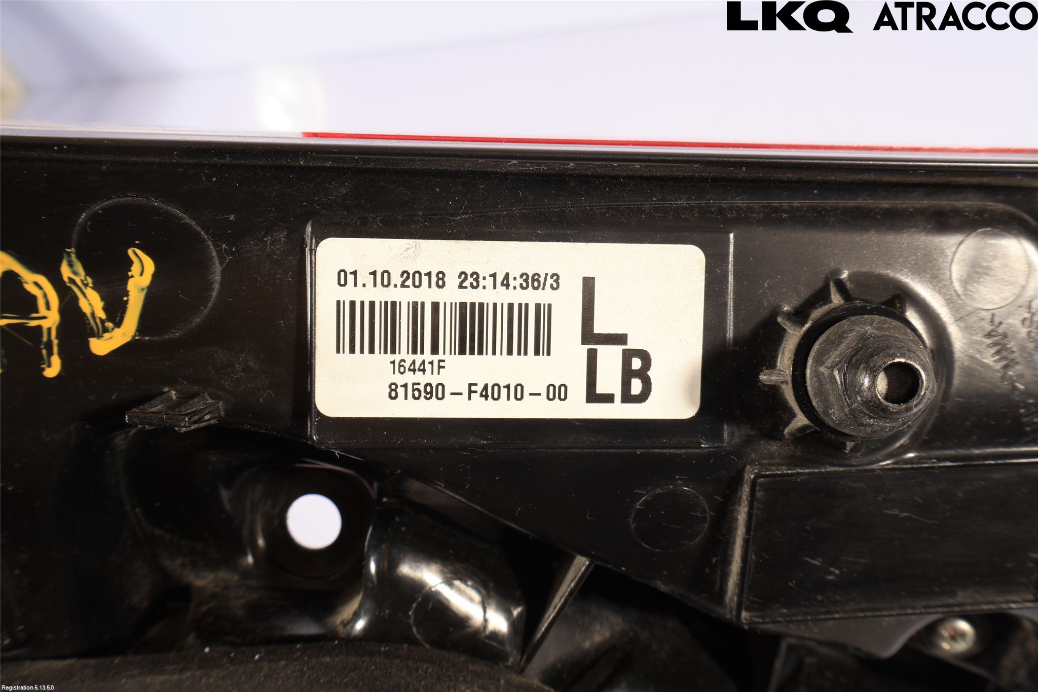 Toyota C-HR 16-23 Baklykt Venstre  På Luke(Indre