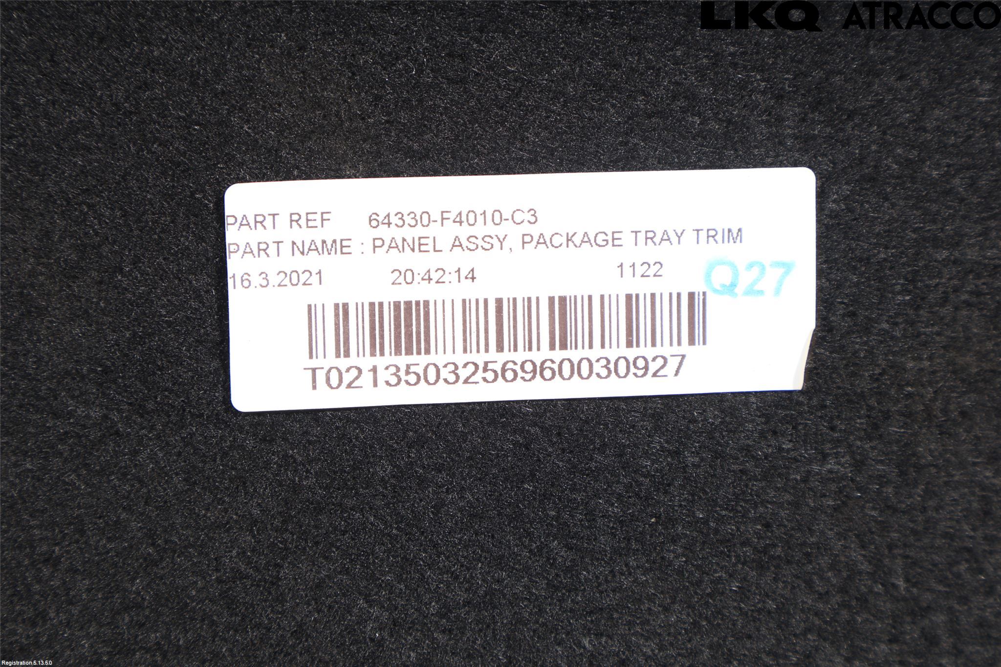 Toyota C-HR 16-23 Innr Hattehylle