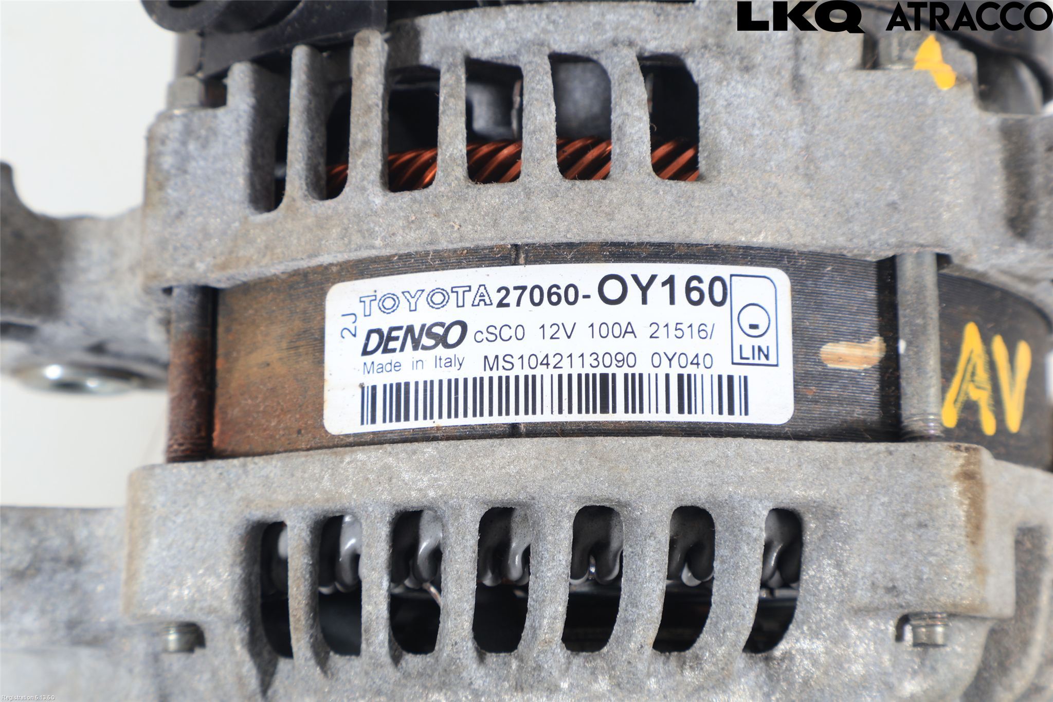 Toyota YARIS XP130 15-20 Dynamo