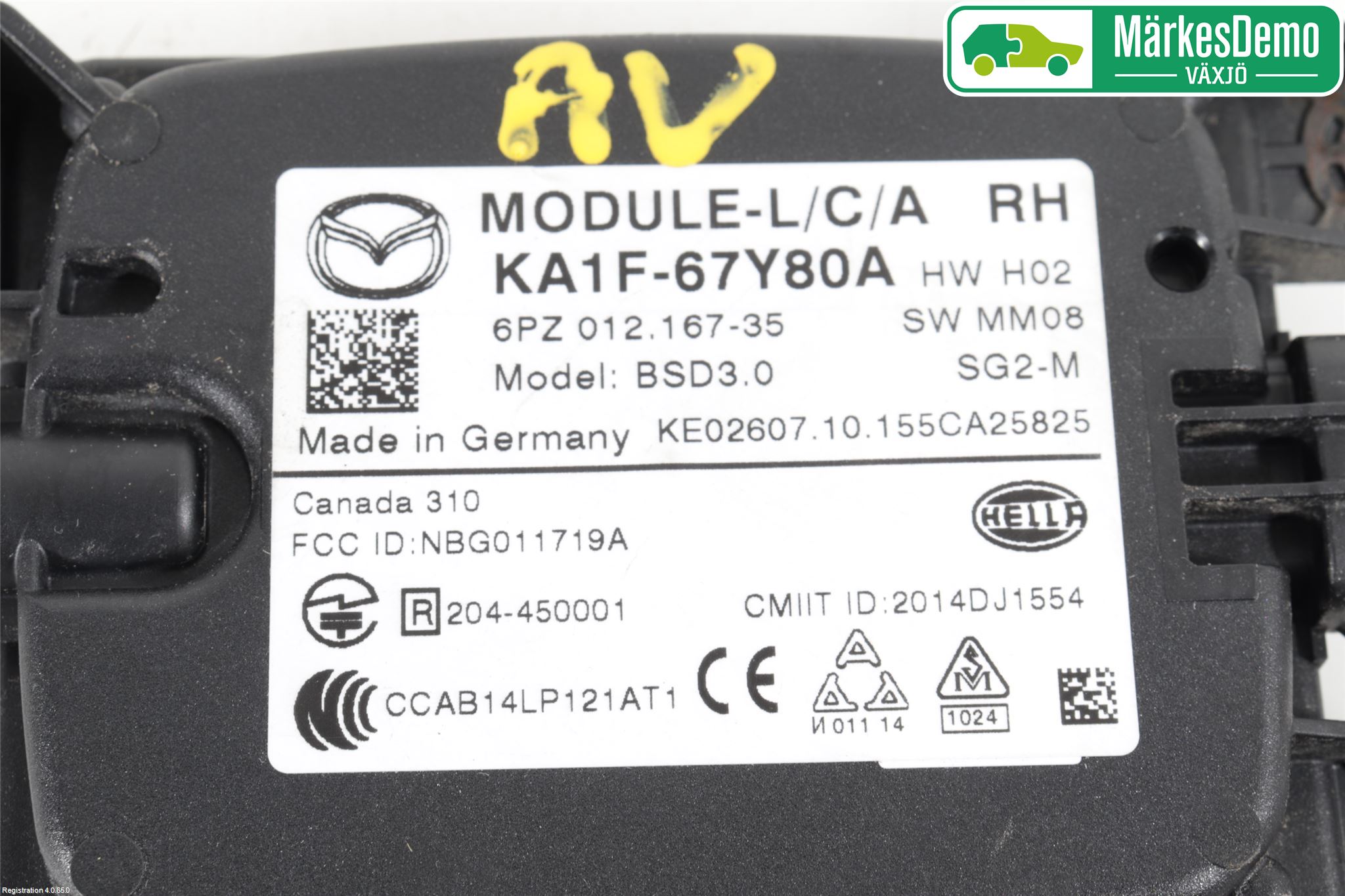 Mazda CX-5 12-17 Sensor Kollisjonsbeskyttelse