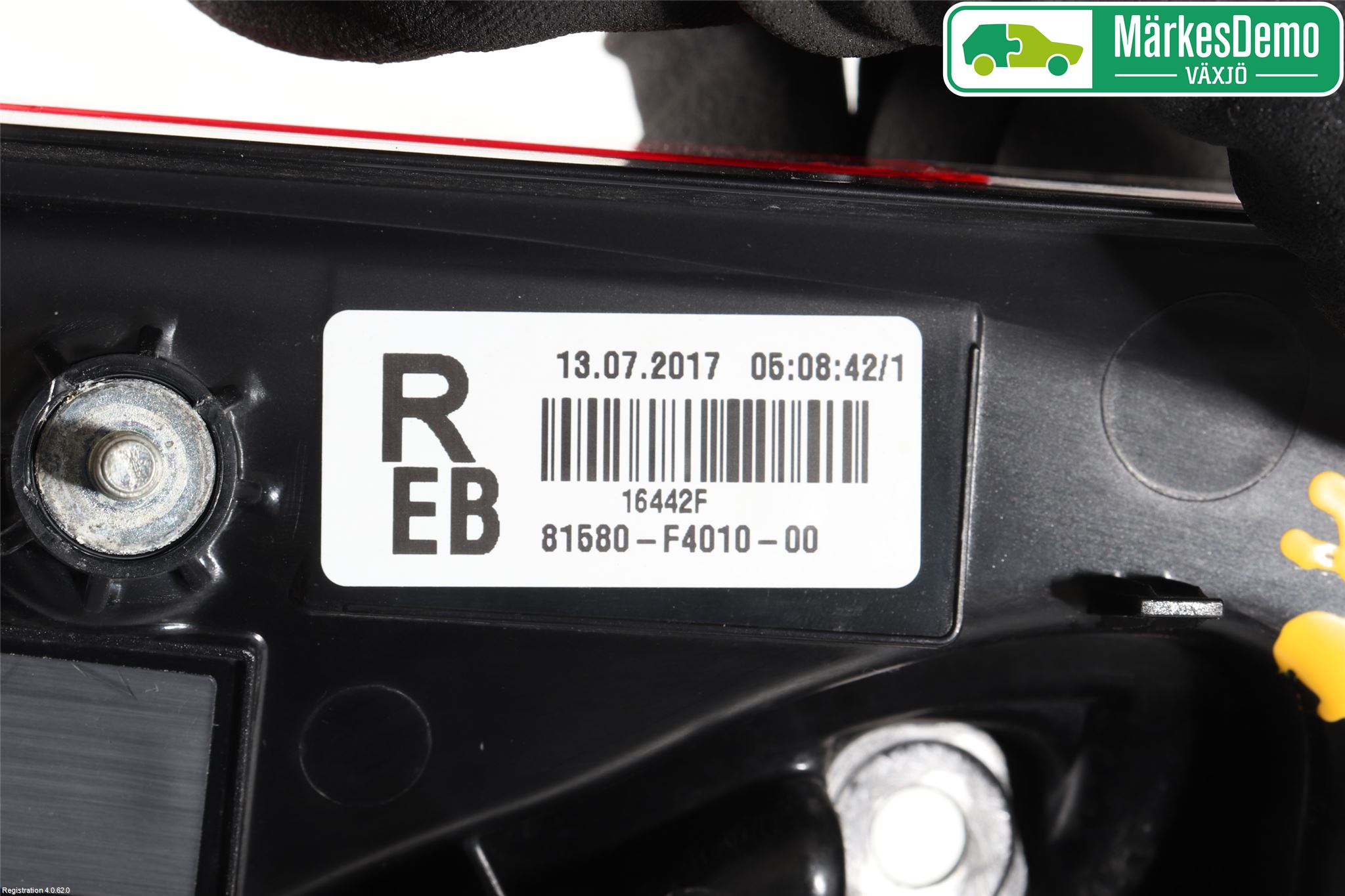Toyota C-HR 16-23 Baklykt Høyre  På Luke(Indre)