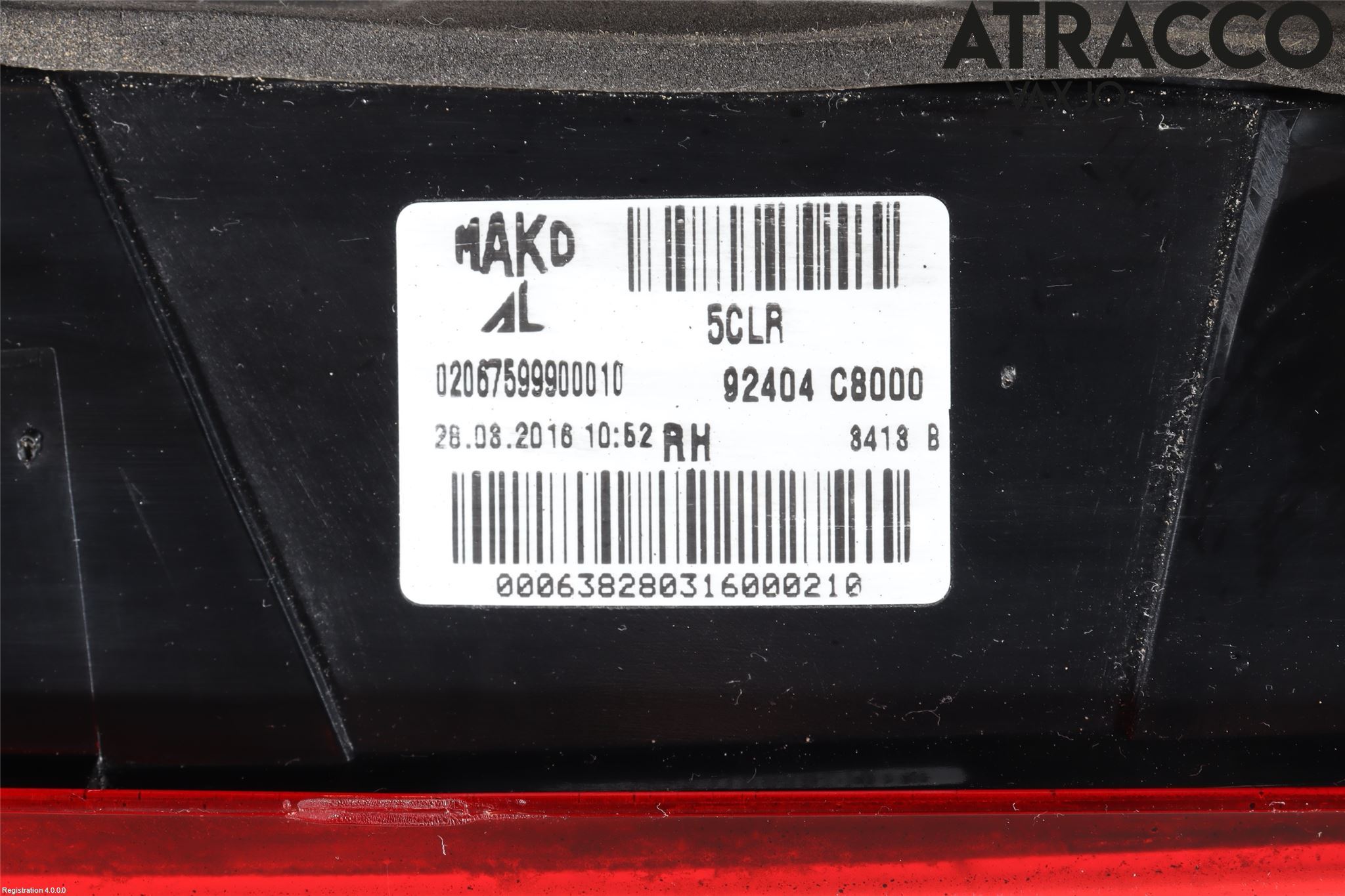 Hyundai i20 GB 15-20 Baklykt Høyre  På Luke(Indre)