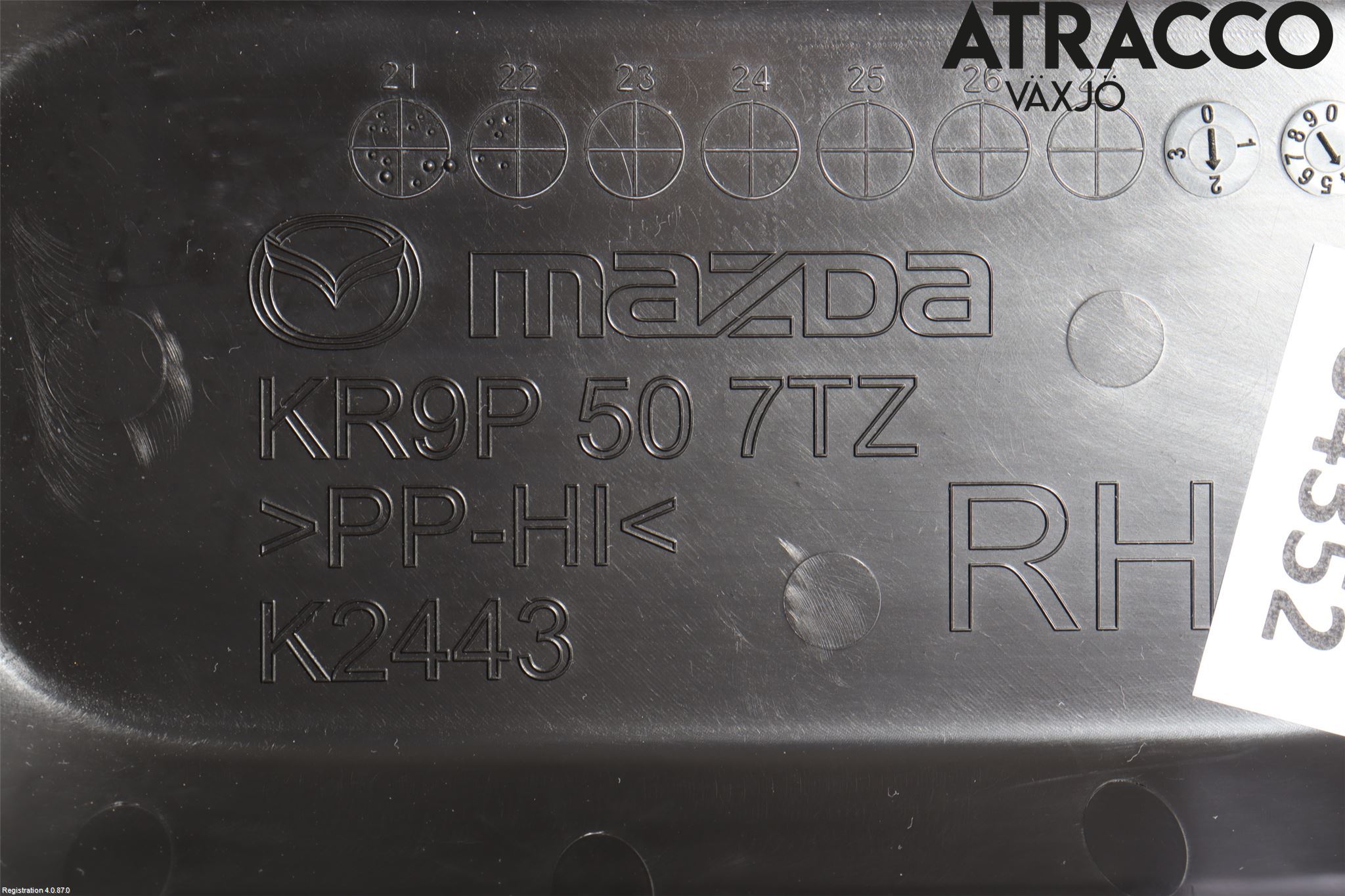 Mazda CX-60 22- Visker Deksel-Grill-Under Frr