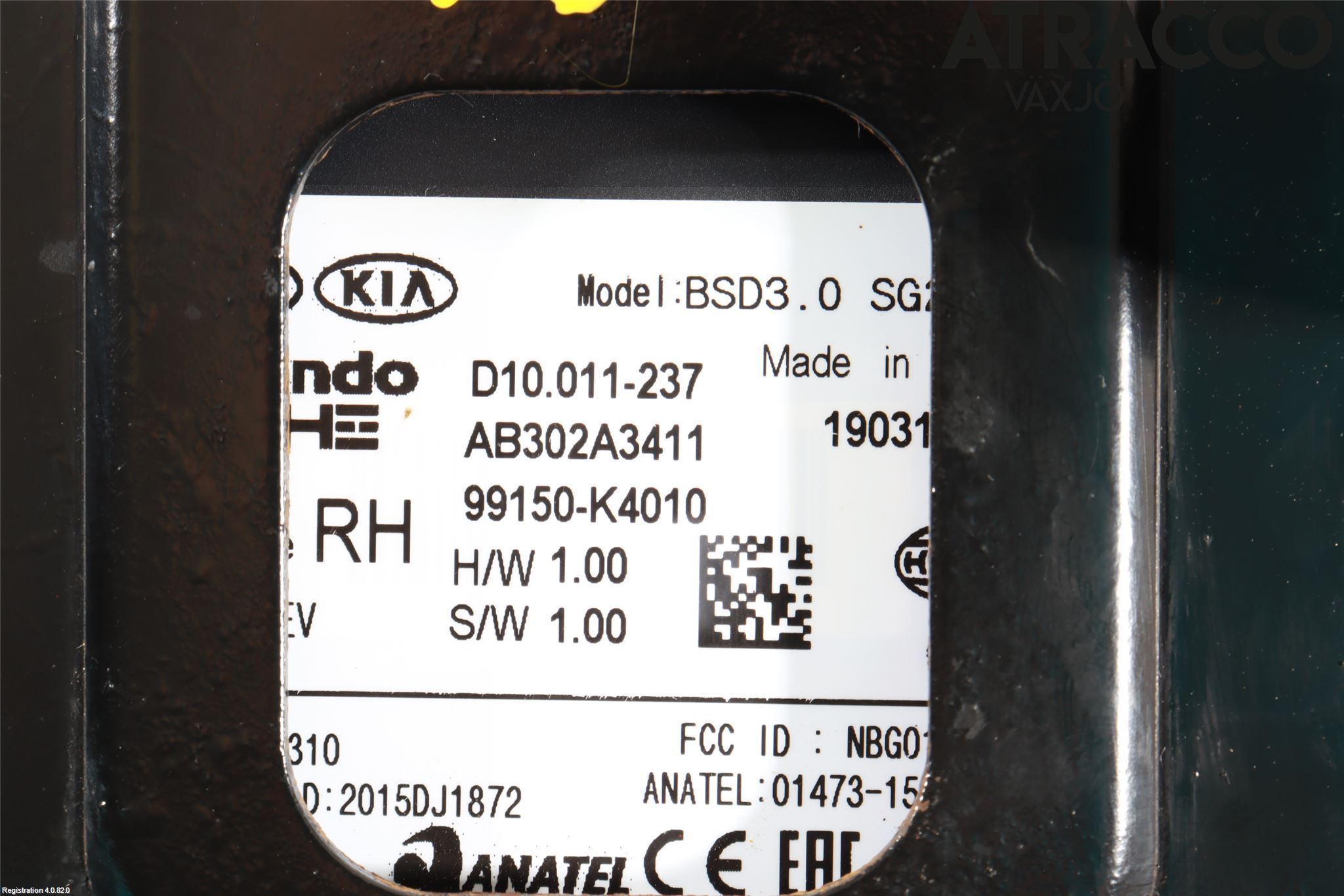 Hyundai KONA/ELECTRIC OS 18-23 Sensor Kollisjonsbeskyttelse