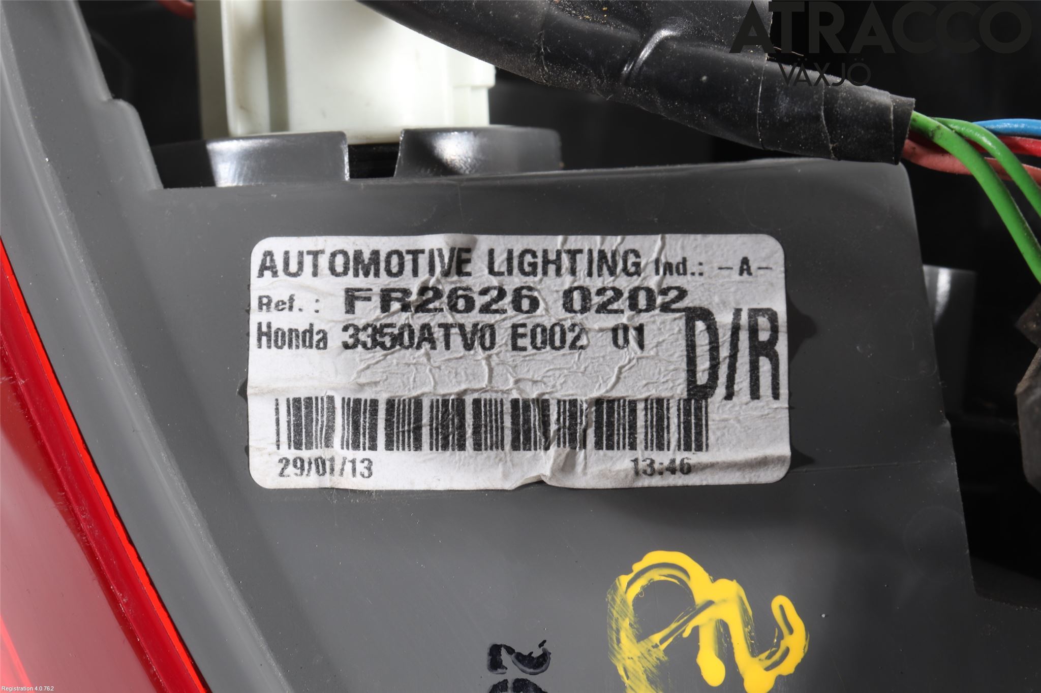 Honda CIVIC 12-16 Baklykt Høyre
