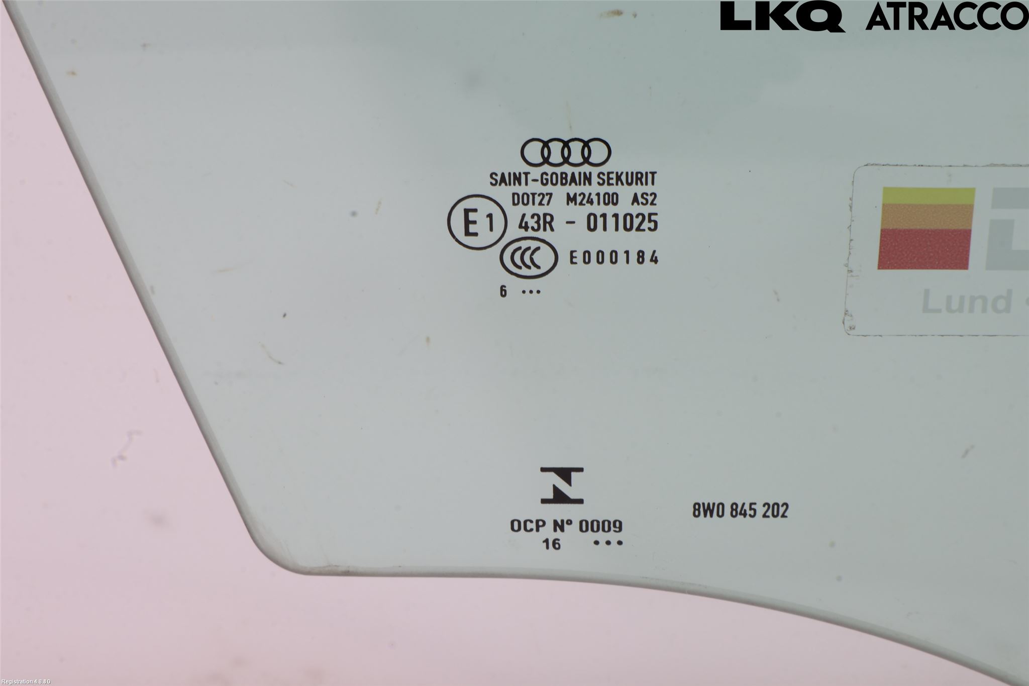 Audi A4/S4 B9 16-19 Dørrute Foran Høyre 4 Dørs
