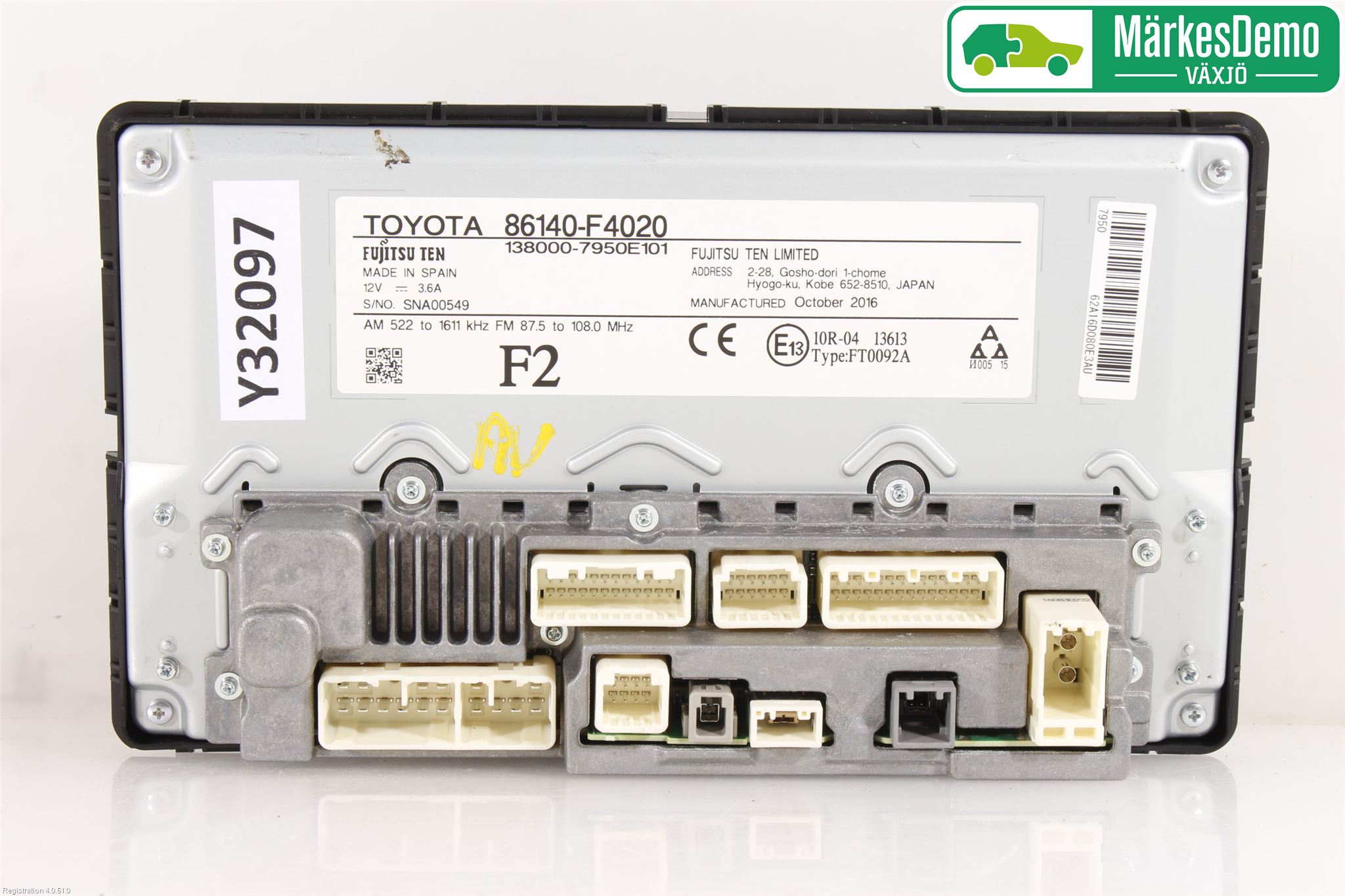 Toyota C-HR 16-23 Stereo Radio Med Cd