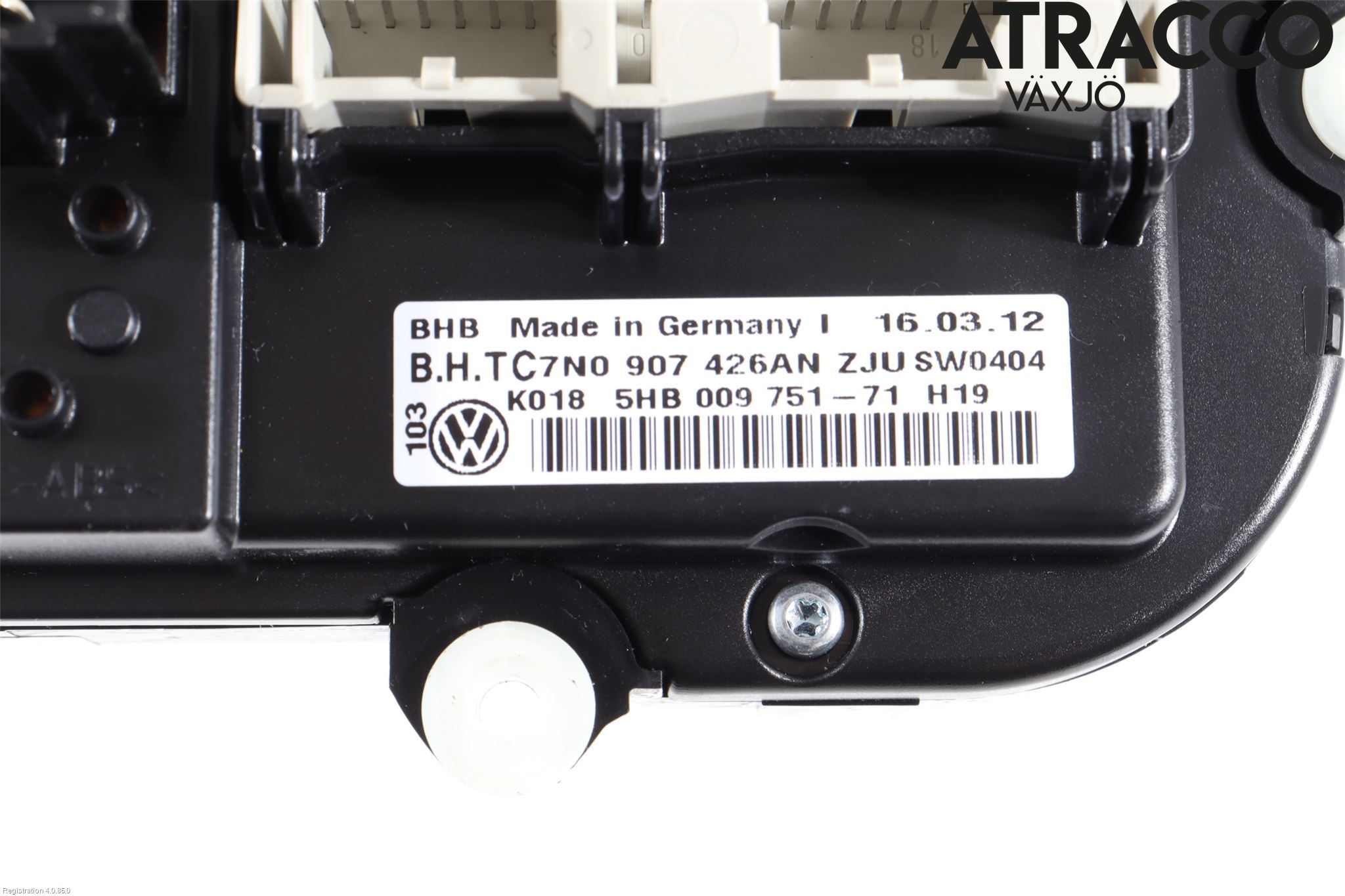 Volkswagen VW GOLF VI 09-13 Varme Ac Betjening-Display