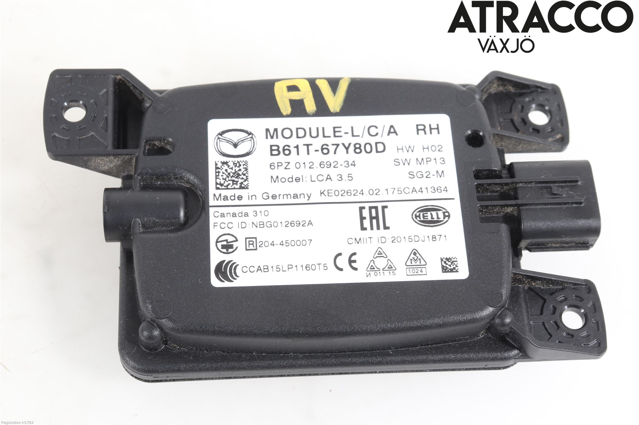 Mazda 3 III 14-19 Sensor Kollisjonsbeskyttelse