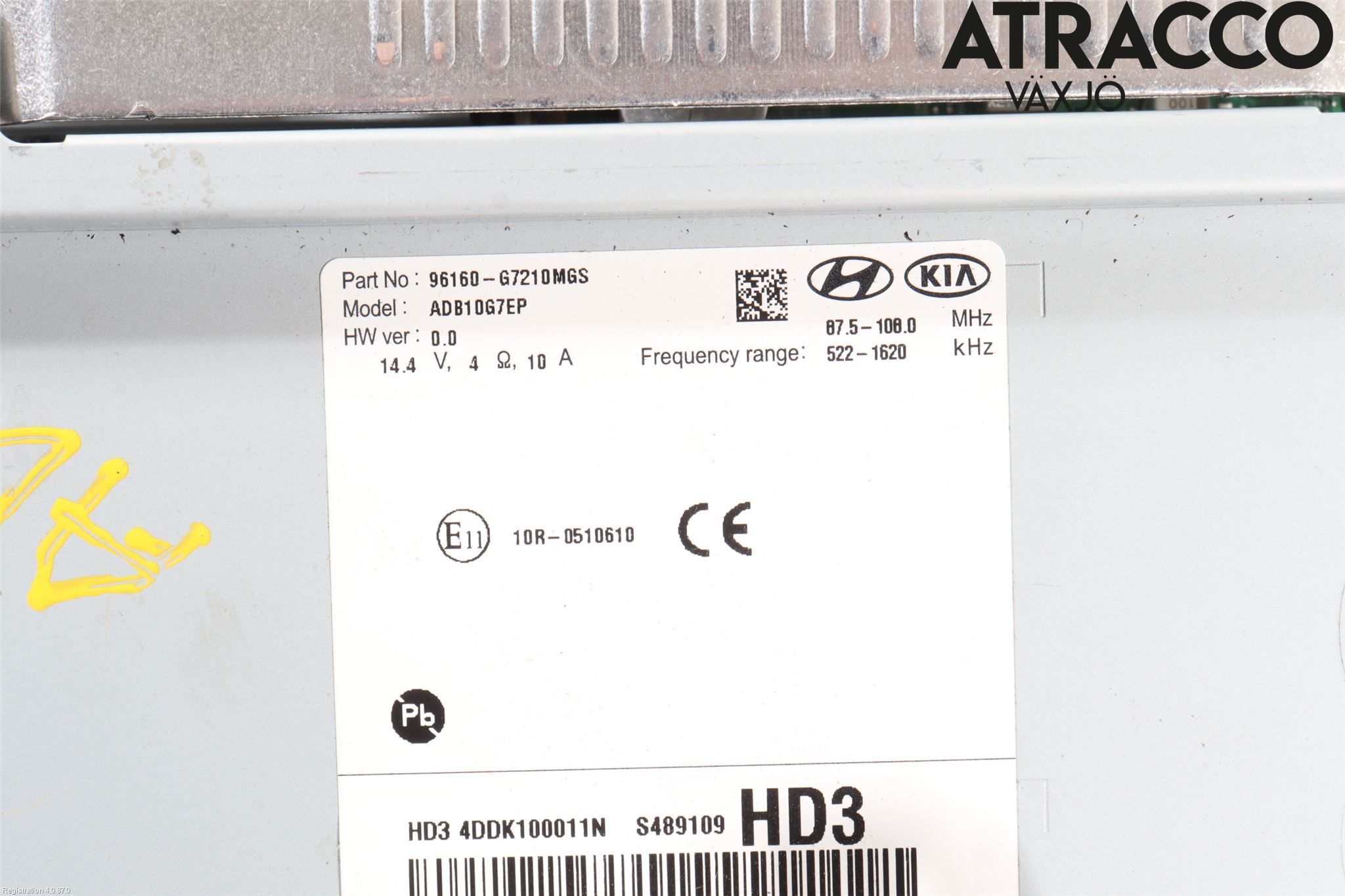 Hyundai IONIQ AE 17-22 Stereo Radio Med Cd