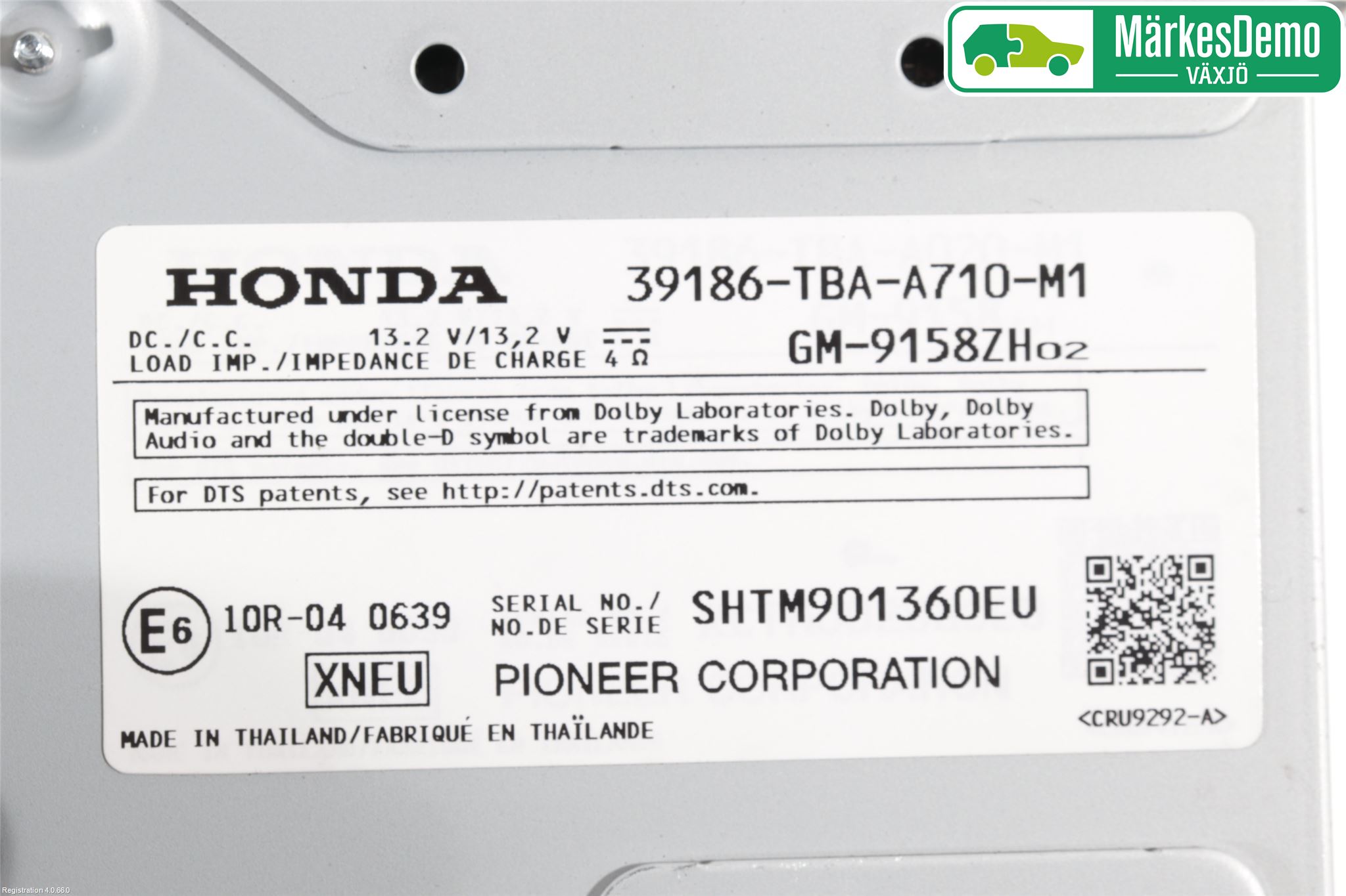 Honda CIVIC 17-22 Stereo Radio Med Cd