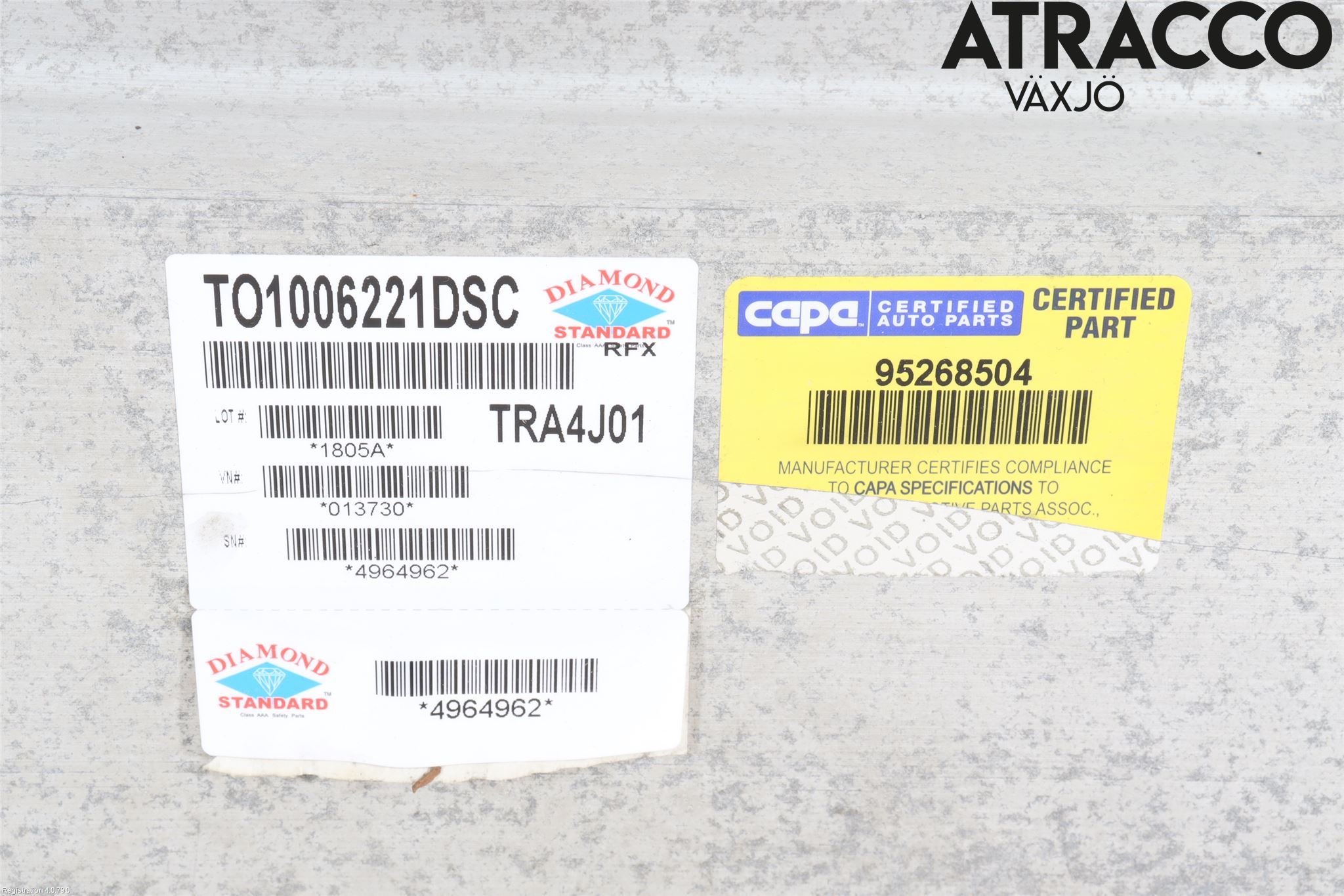 Toyota PRIUS ZVW30 09-20 Støtfanger Foran Bjelke