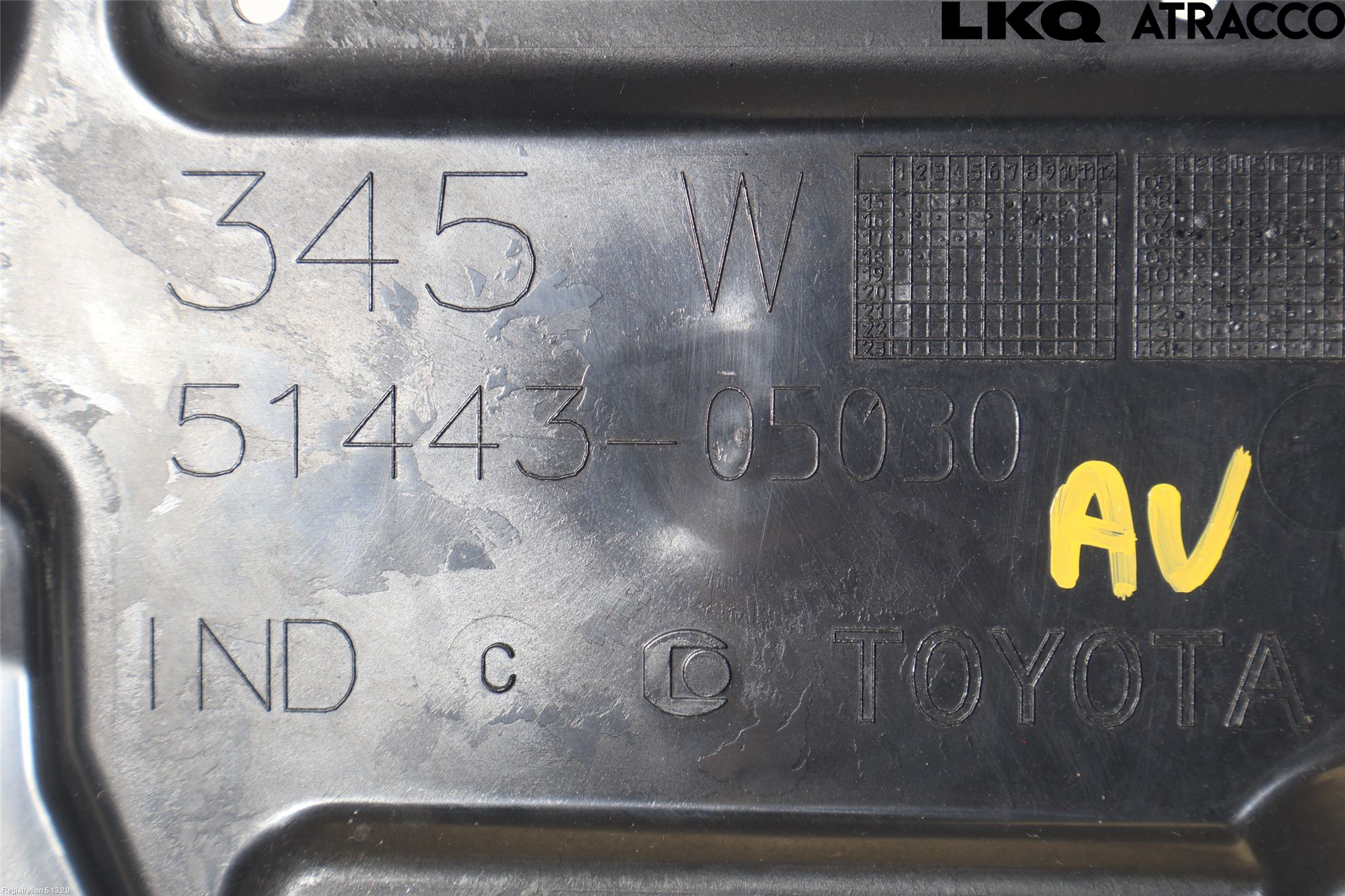 Toyota AURIS 13-19 Bunnplate U Motor-Gear-Dørk