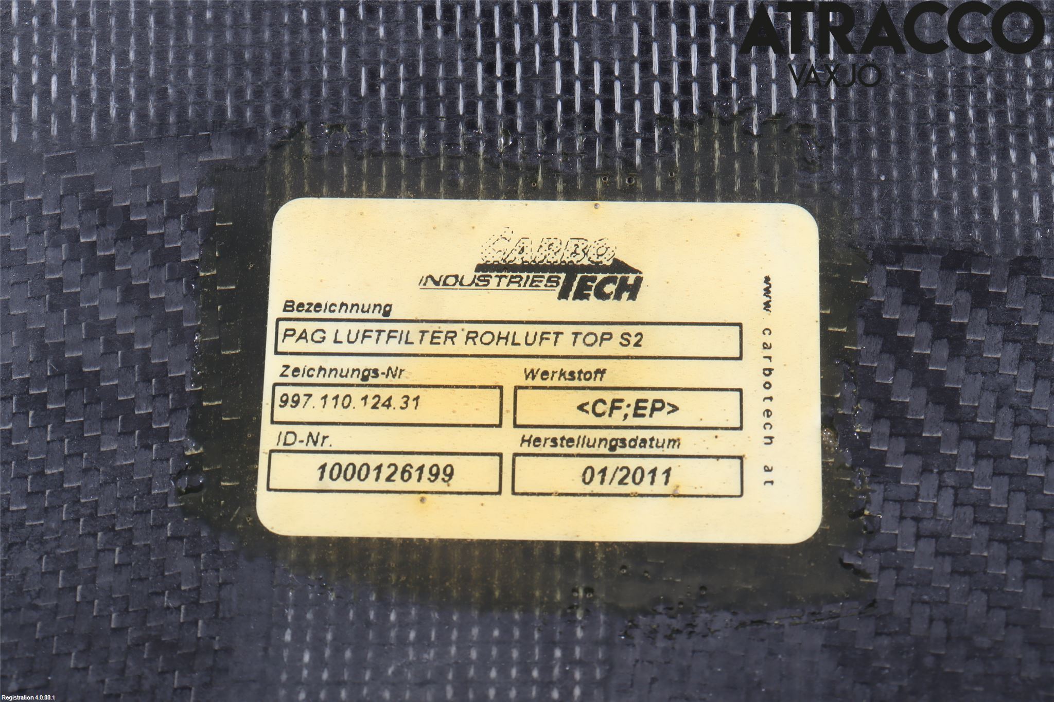 Porsche 911 (997) 05-12 Luftfilter Boks