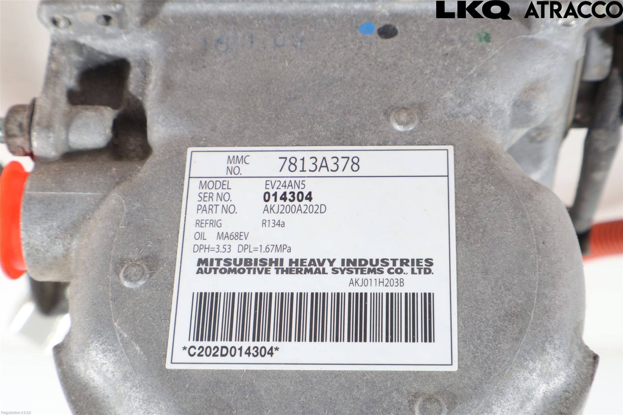 Mitsubishi OUTLANDER 13-21 Varme Ac Kompressor