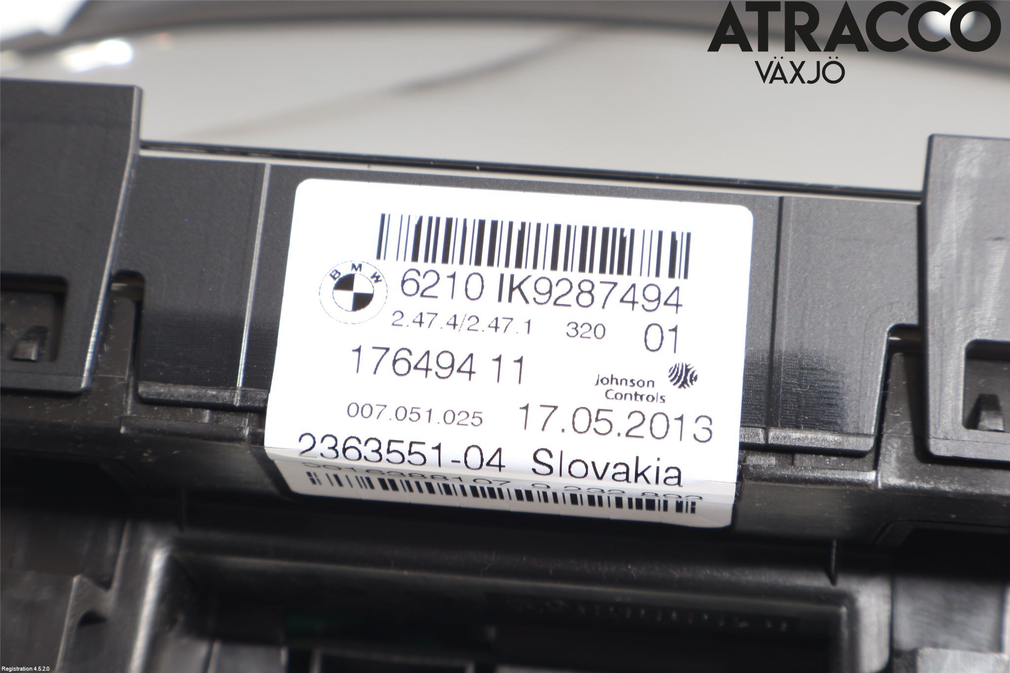 BMW 3 F30/F31/F80 12-19 Instr Kombinert
