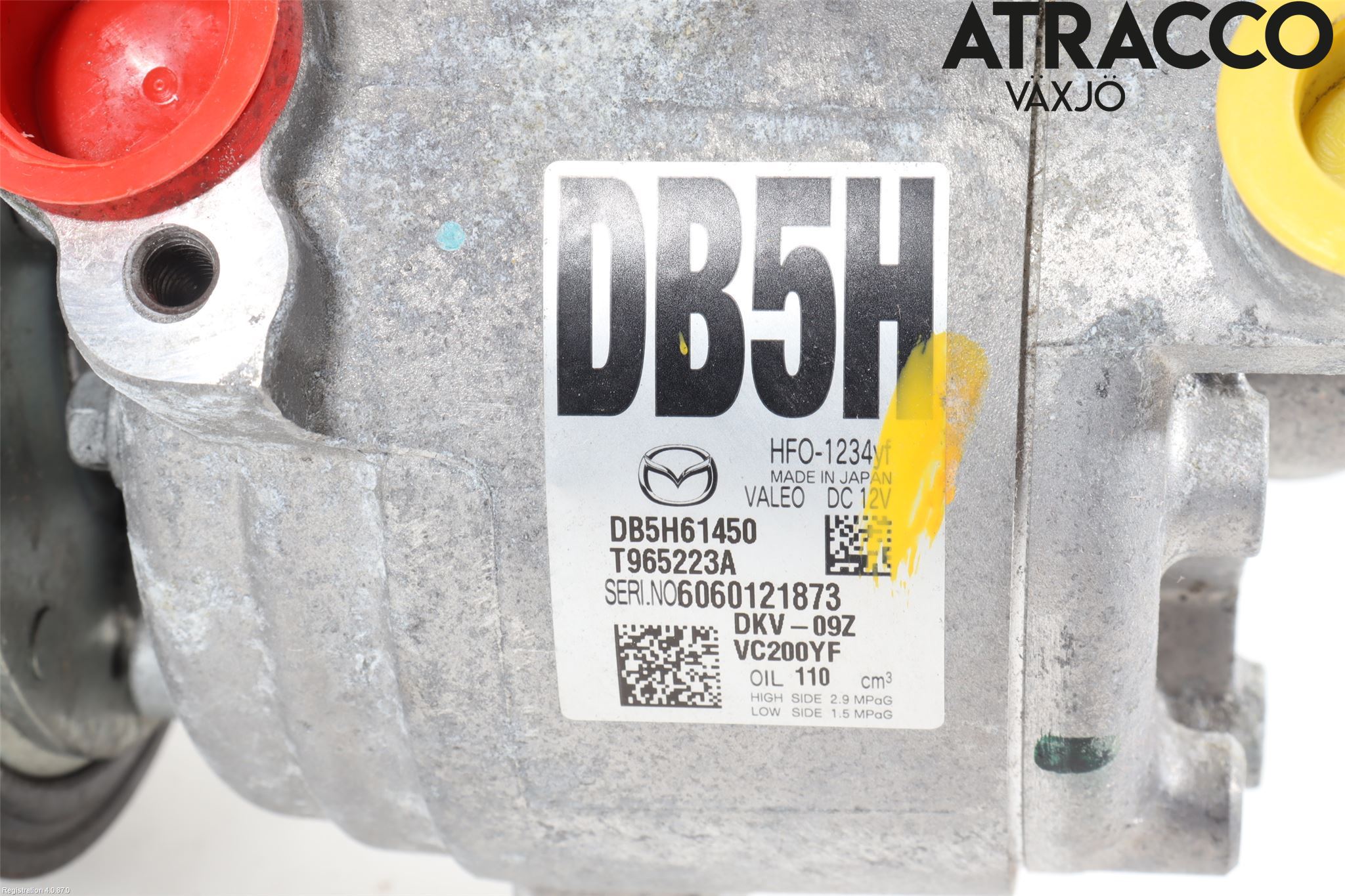 Mazda 2 (DJ) 15-22 Varme Ac Kompressor