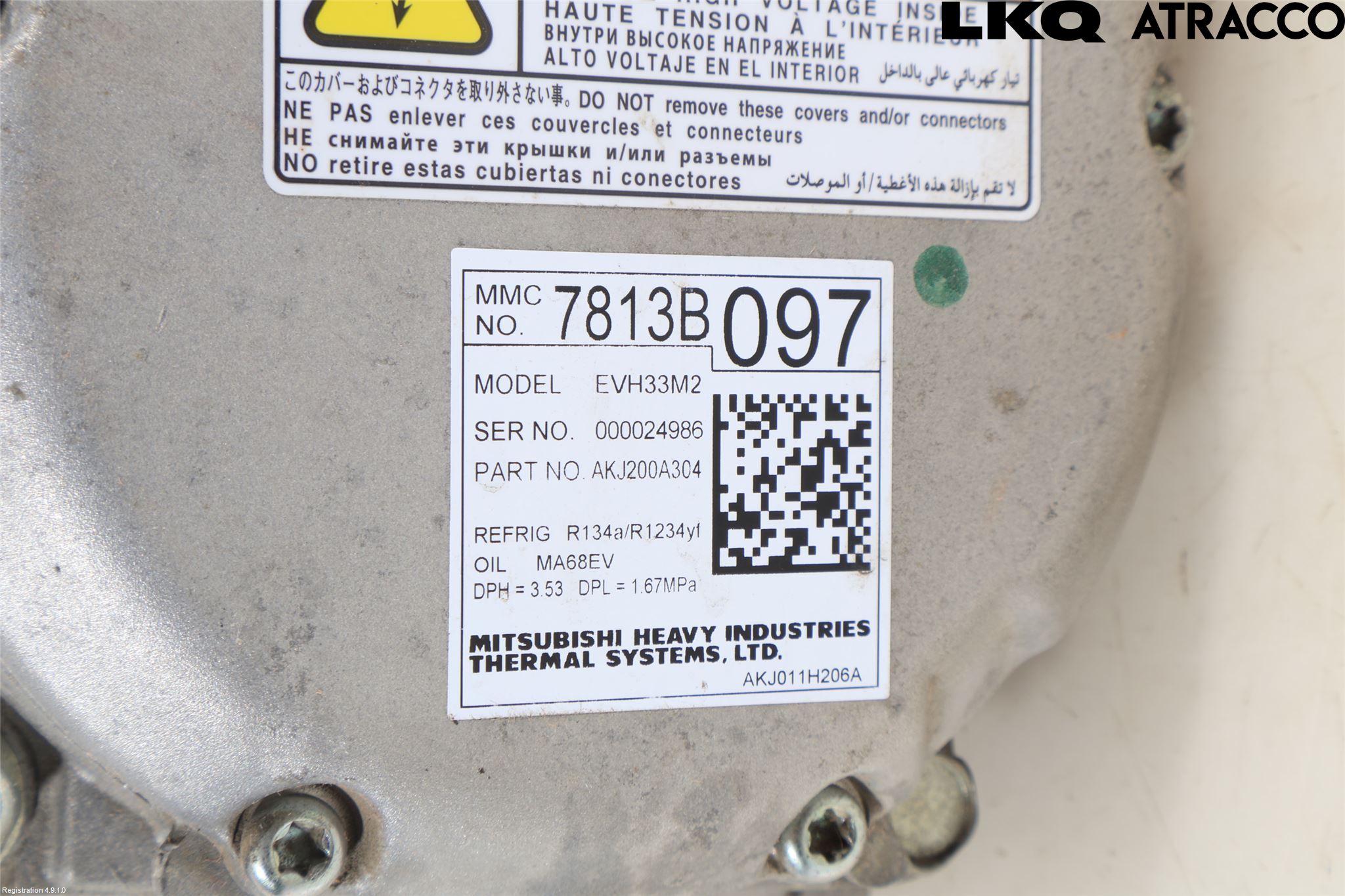 Mitsubishi OUTLANDER 13-21 Varme Ac Kompressor