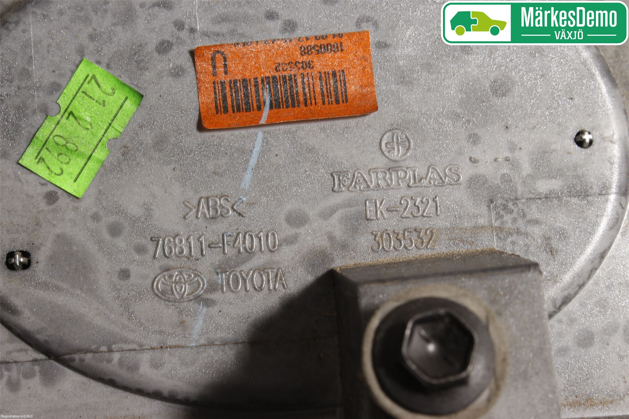 Toyota C-HR 16-23 Refleksplate - Skiltplate