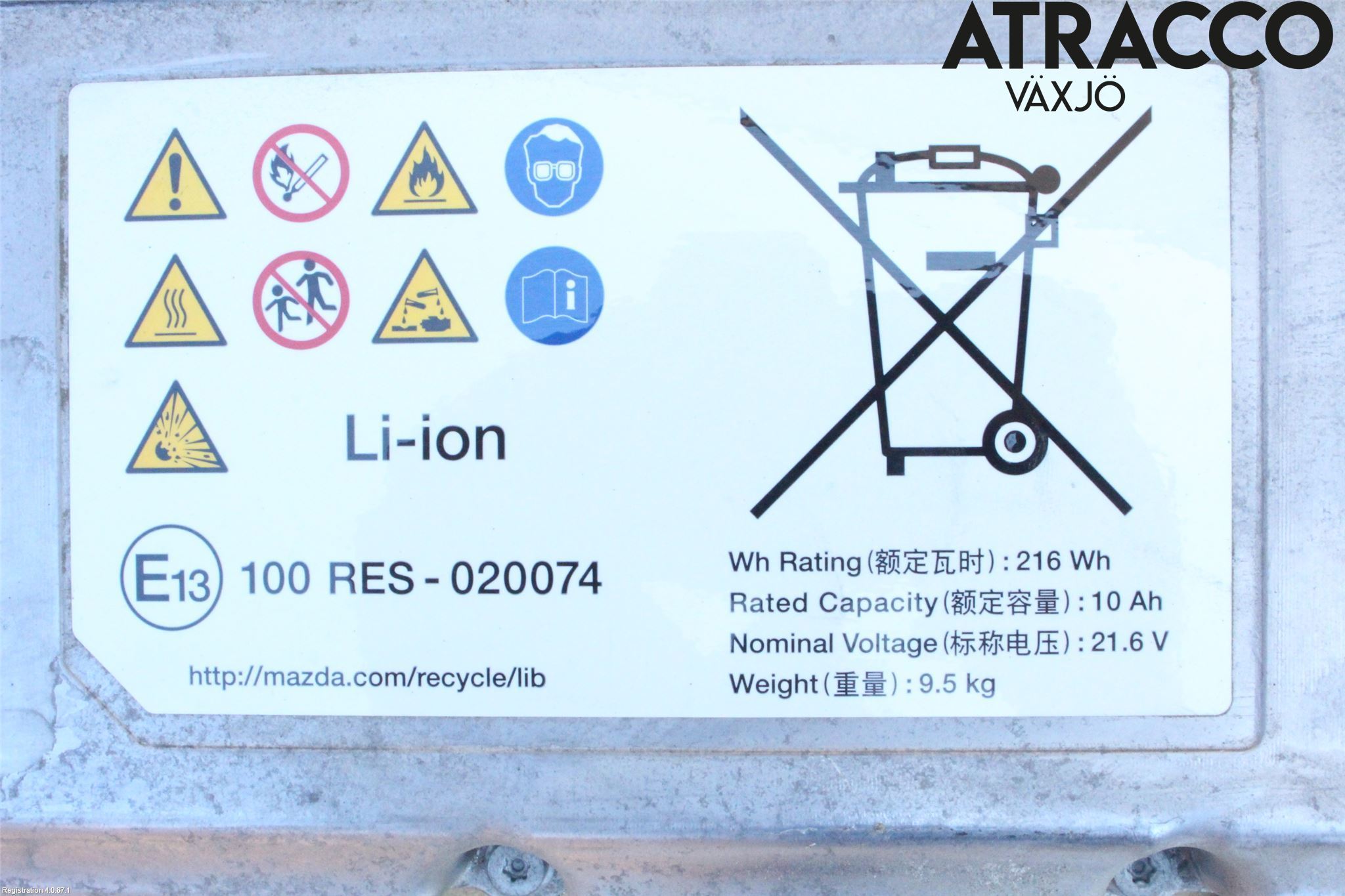 Mazda CX-30 20- Hybrid Batteri