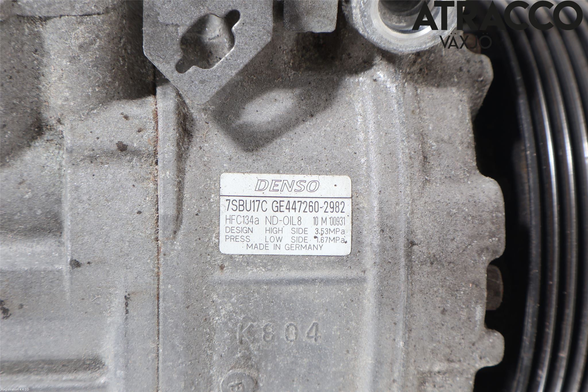 BMW 5 F10/F11/F18 09-17 Varme Ac Kompressor
