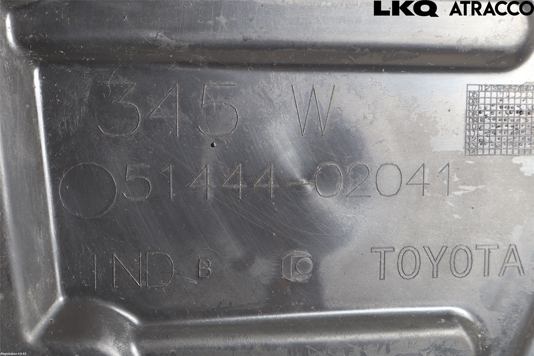 Toyota AVENSIS 09-15 Bunnplate U Motor-Gear-Dørk