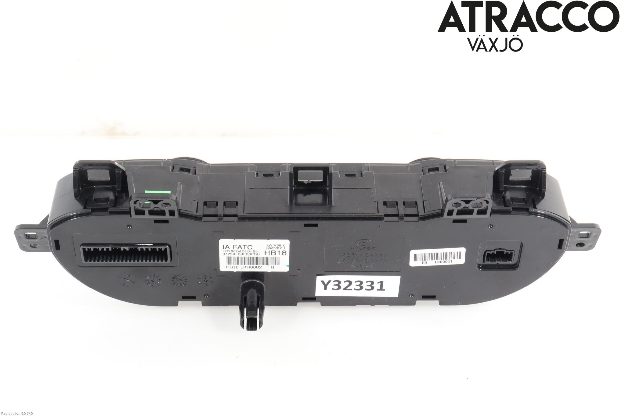 Hyundai i10 BA 17-20 Varme Ac Betjening-Display