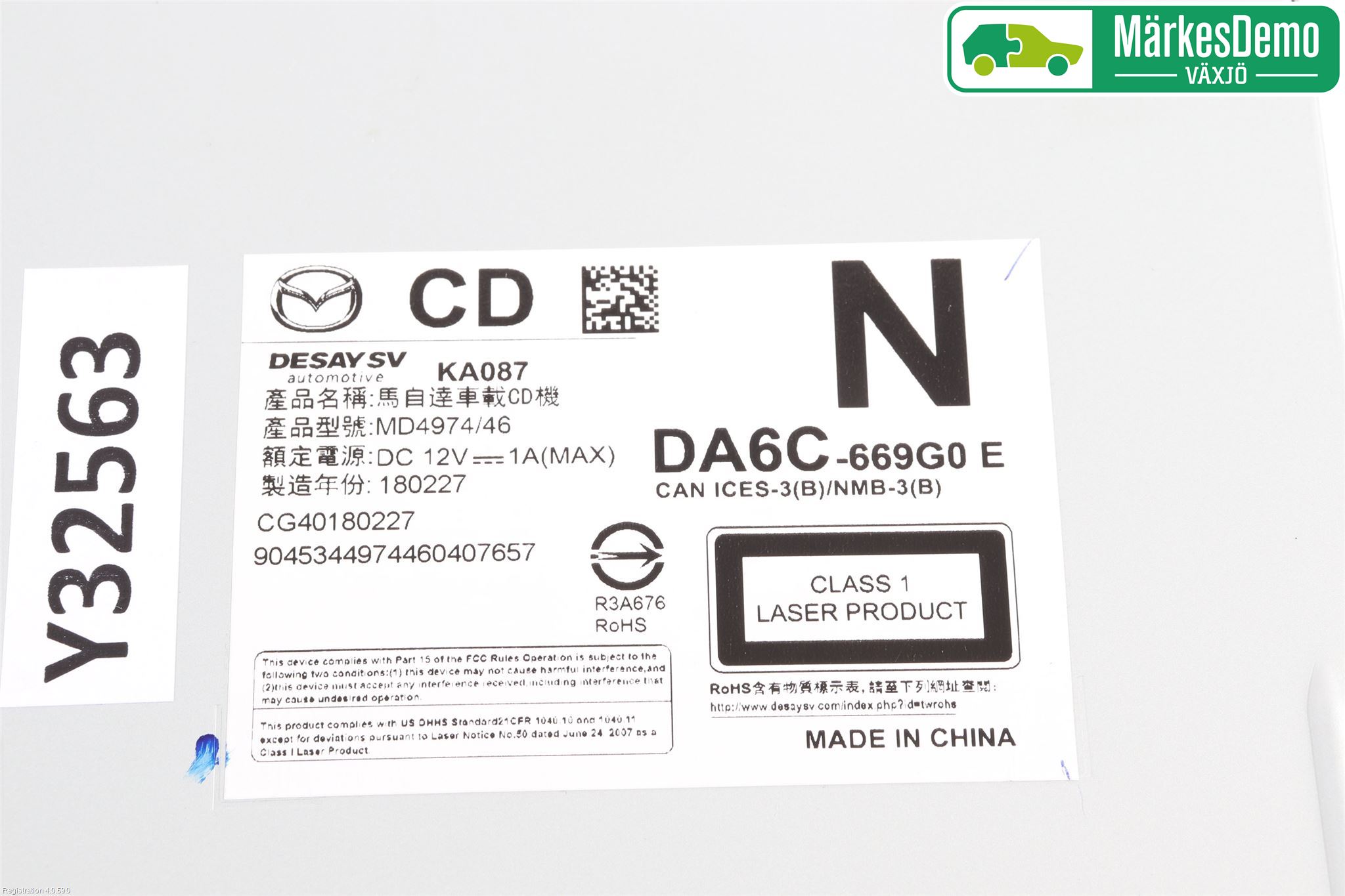 Mazda CX-3 Stereo Radio Med Cd
