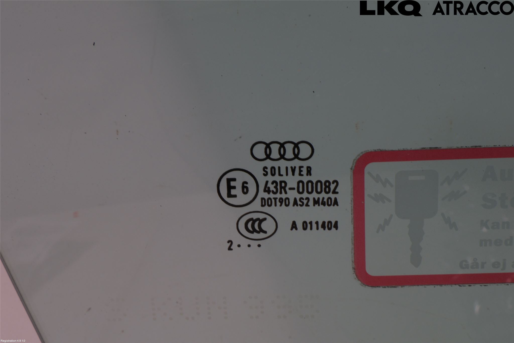 Audi A3/S3 05-13 Dørrute Foran Høyre 2 Dørs