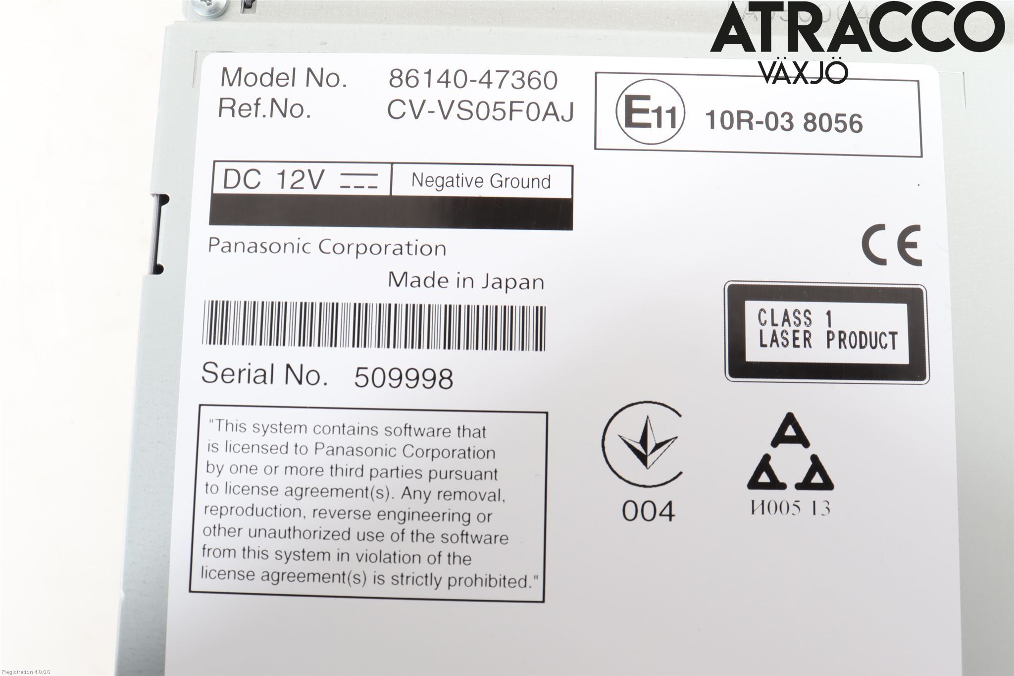 Toyota PRIUS (ZVW50) 16-21 Stereo Radio Med Cd