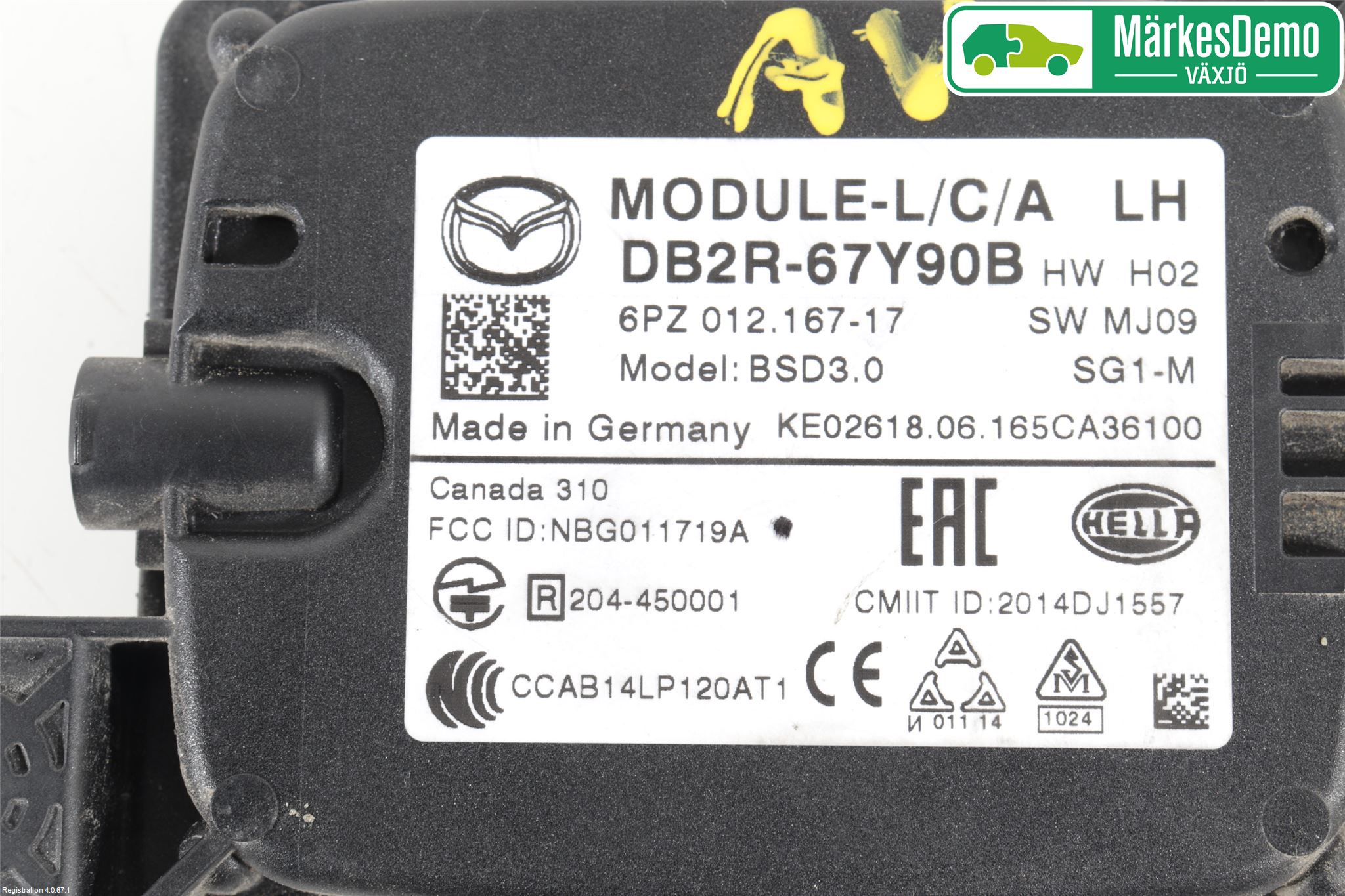 Mazda CX-3 Sensor Kollisjonsbeskyttelse