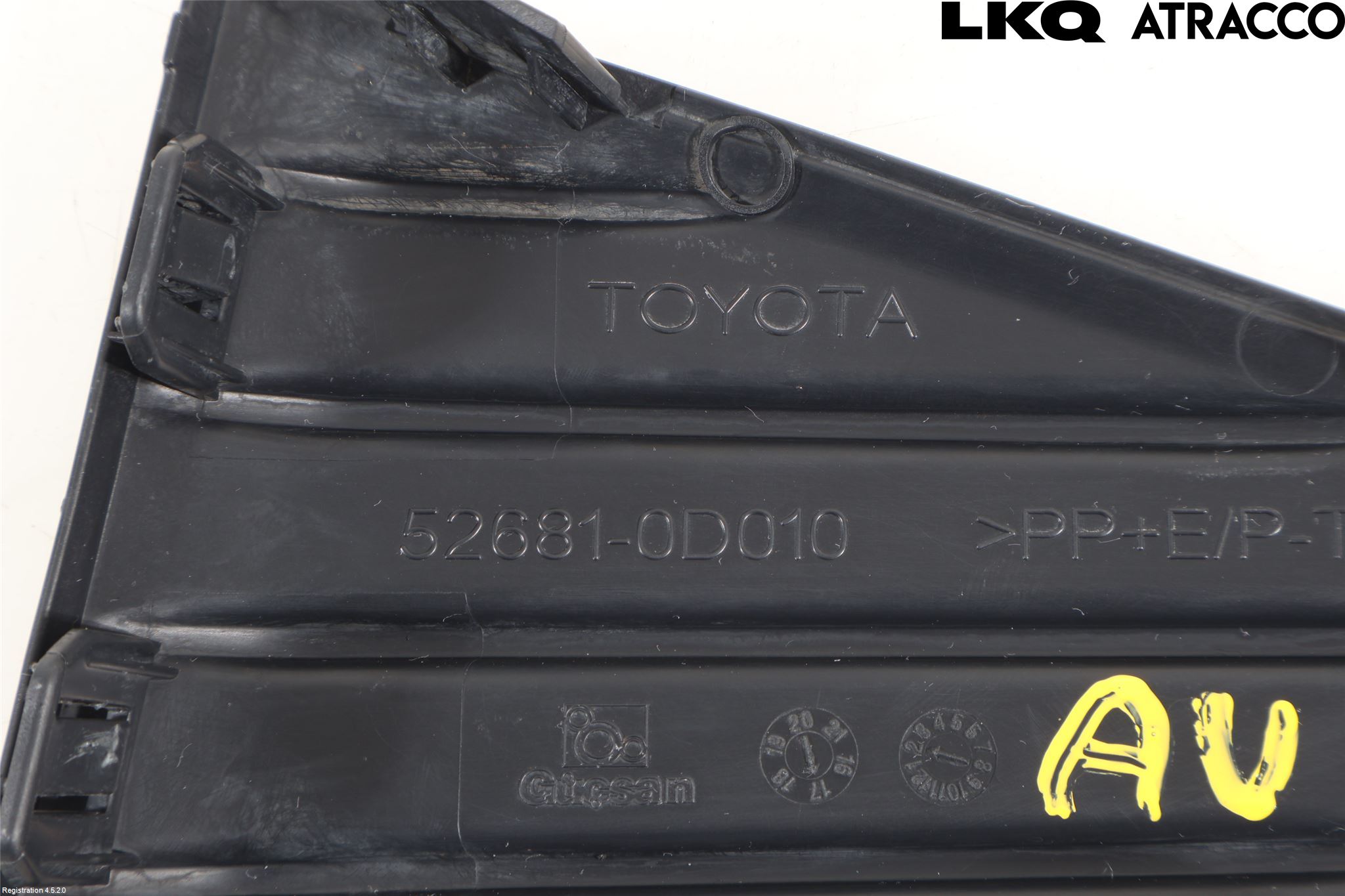 Toyota YARIS XP130 15-20 Støtfanger Bak Hjørne Høyre