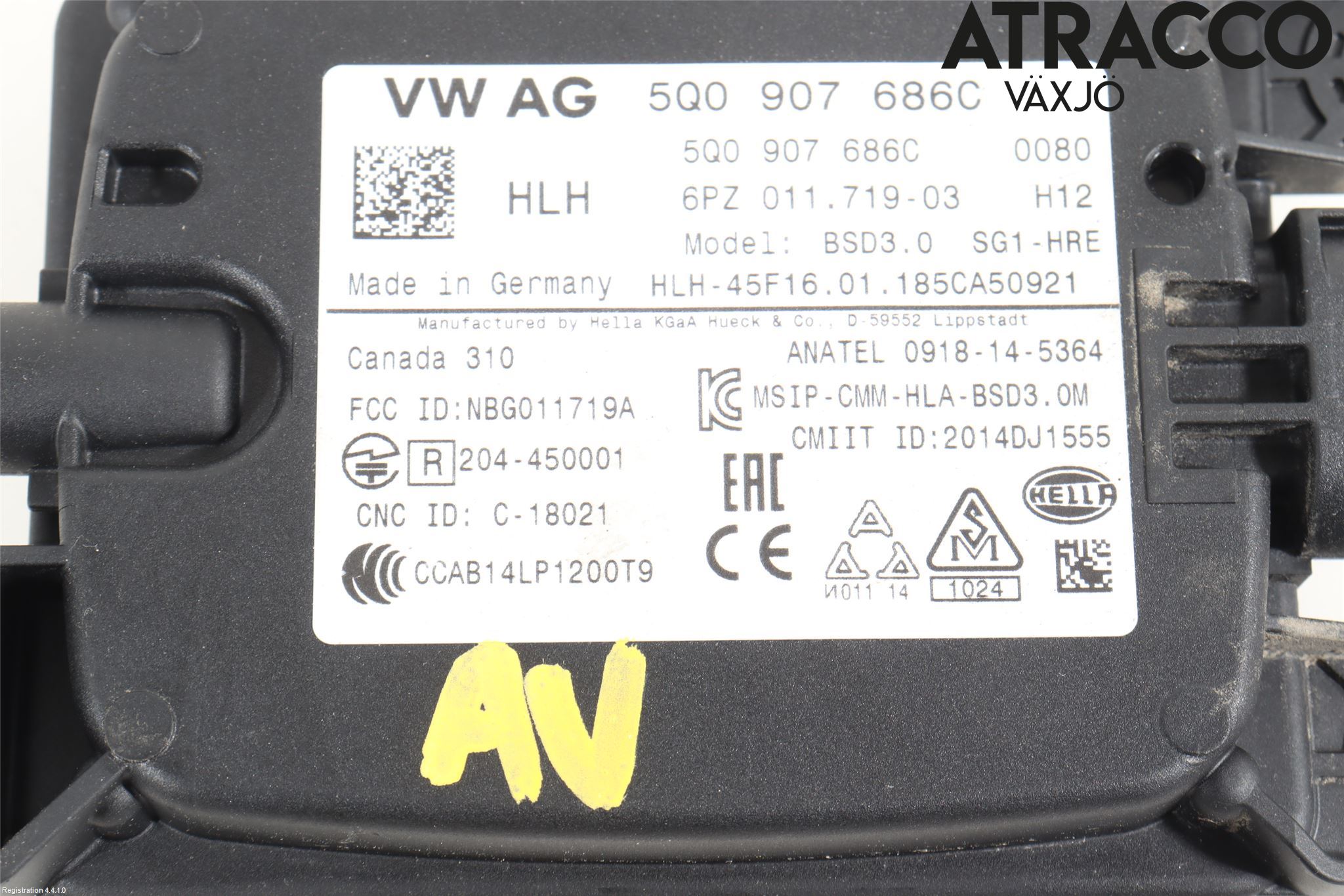 Skoda OCTAVIA (5E) 13-20 Sensor Kollisjonsbeskyttelse