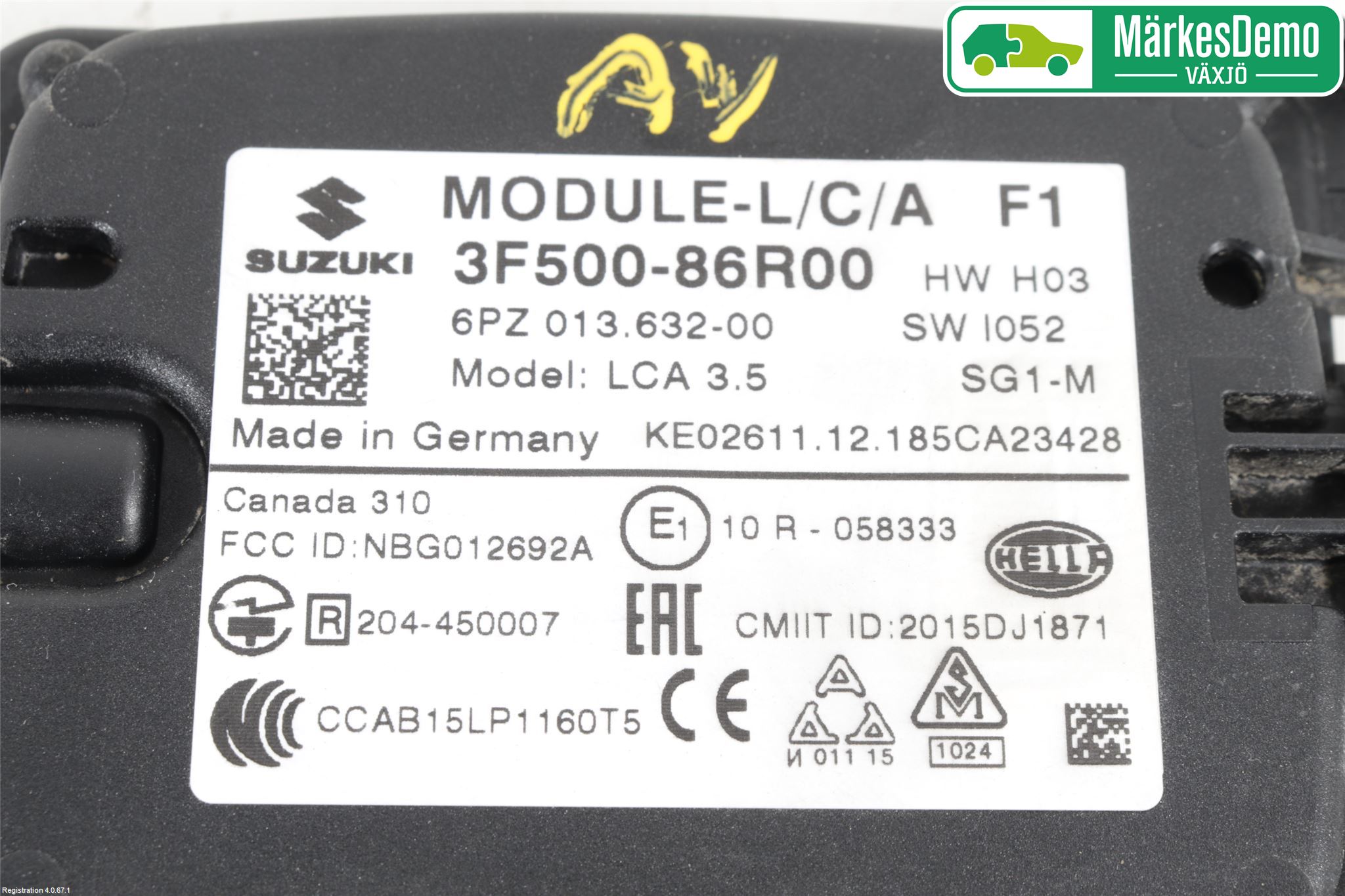 Suzuki VITARA 15- Sensor Kollisjonsbeskyttelse