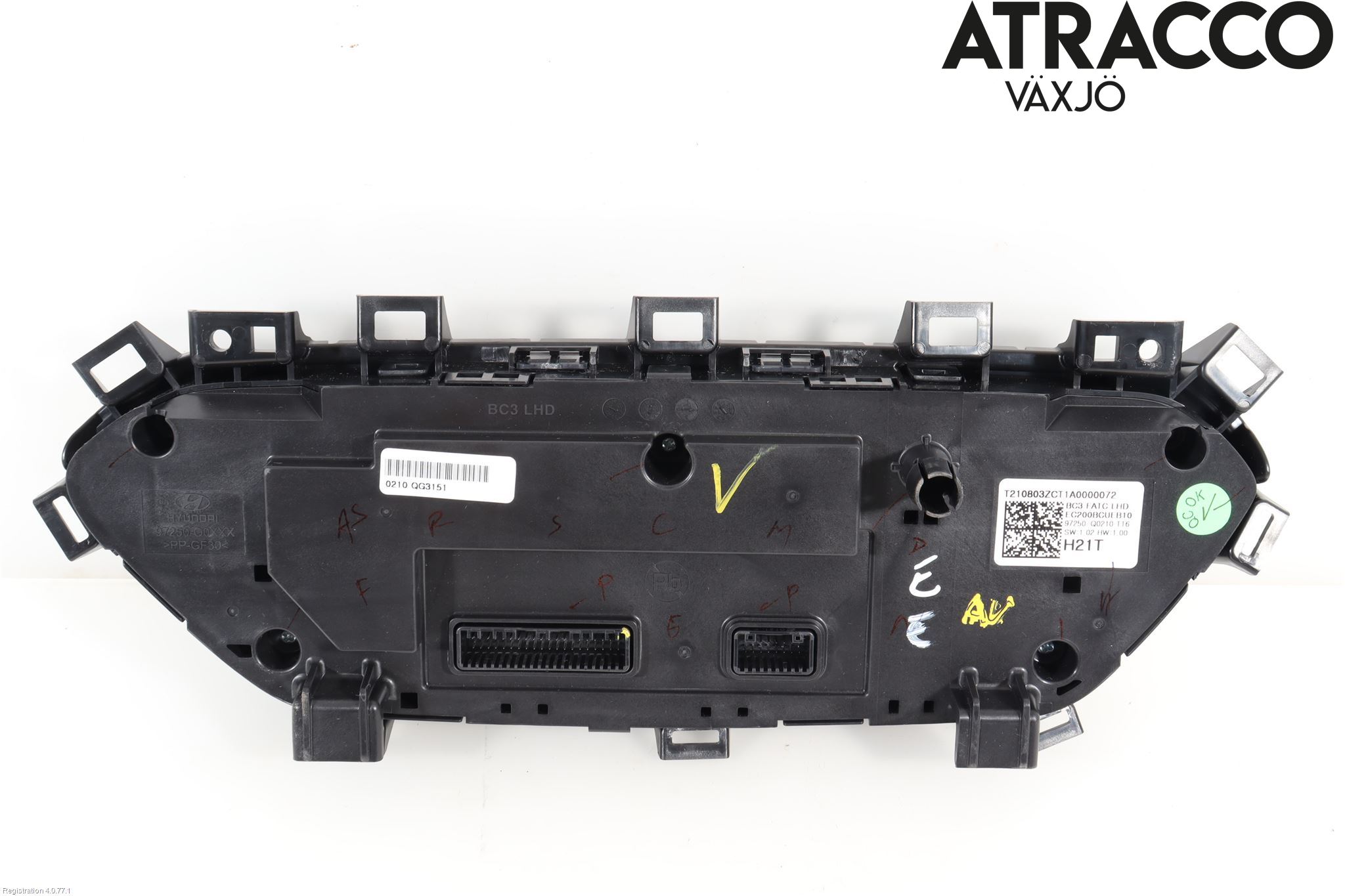 Hyundai i20 BC 21- Varme Ac Betjening-Display
