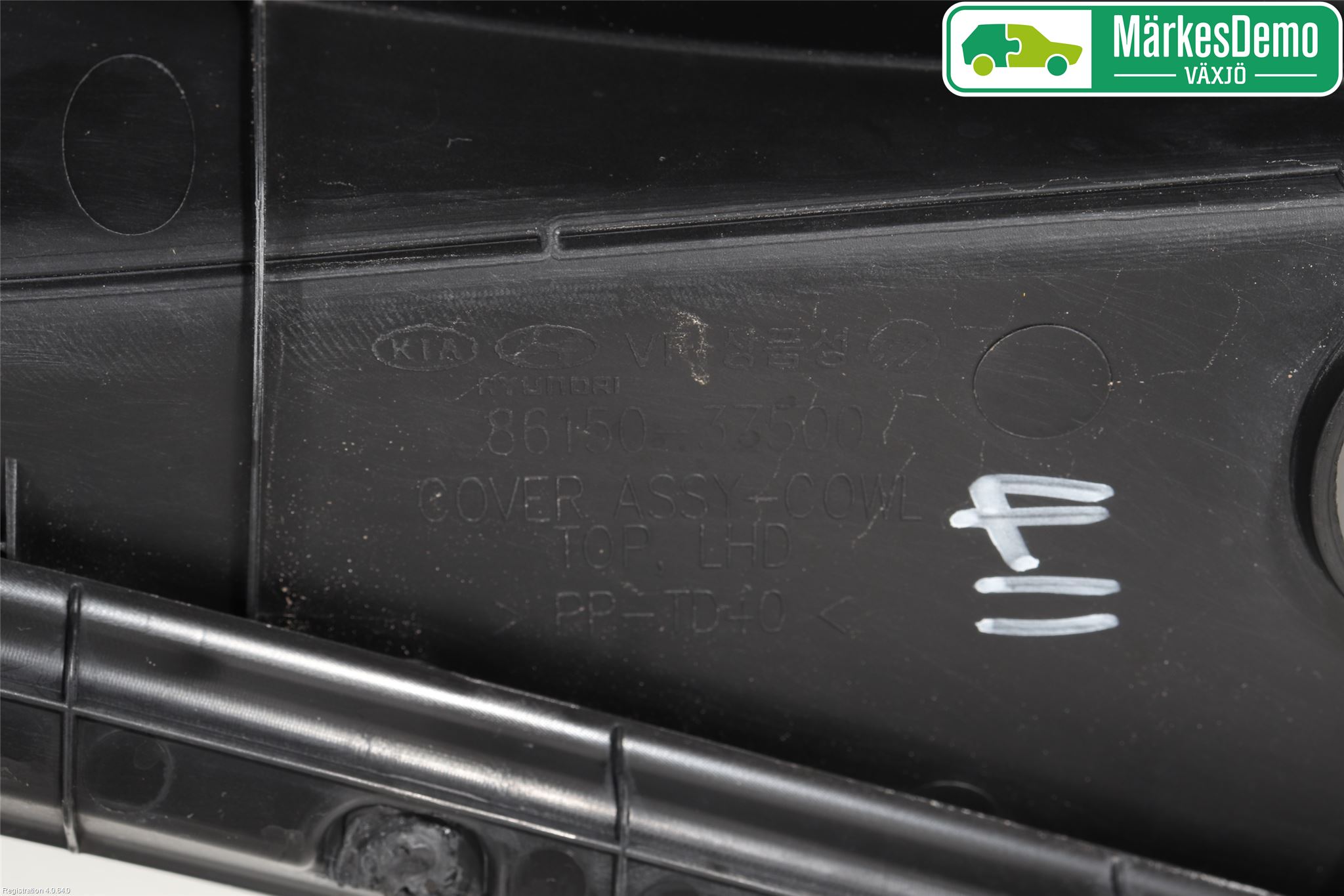 Hyundai i40 16-18 Visker Deksel-Grill-Under Frr