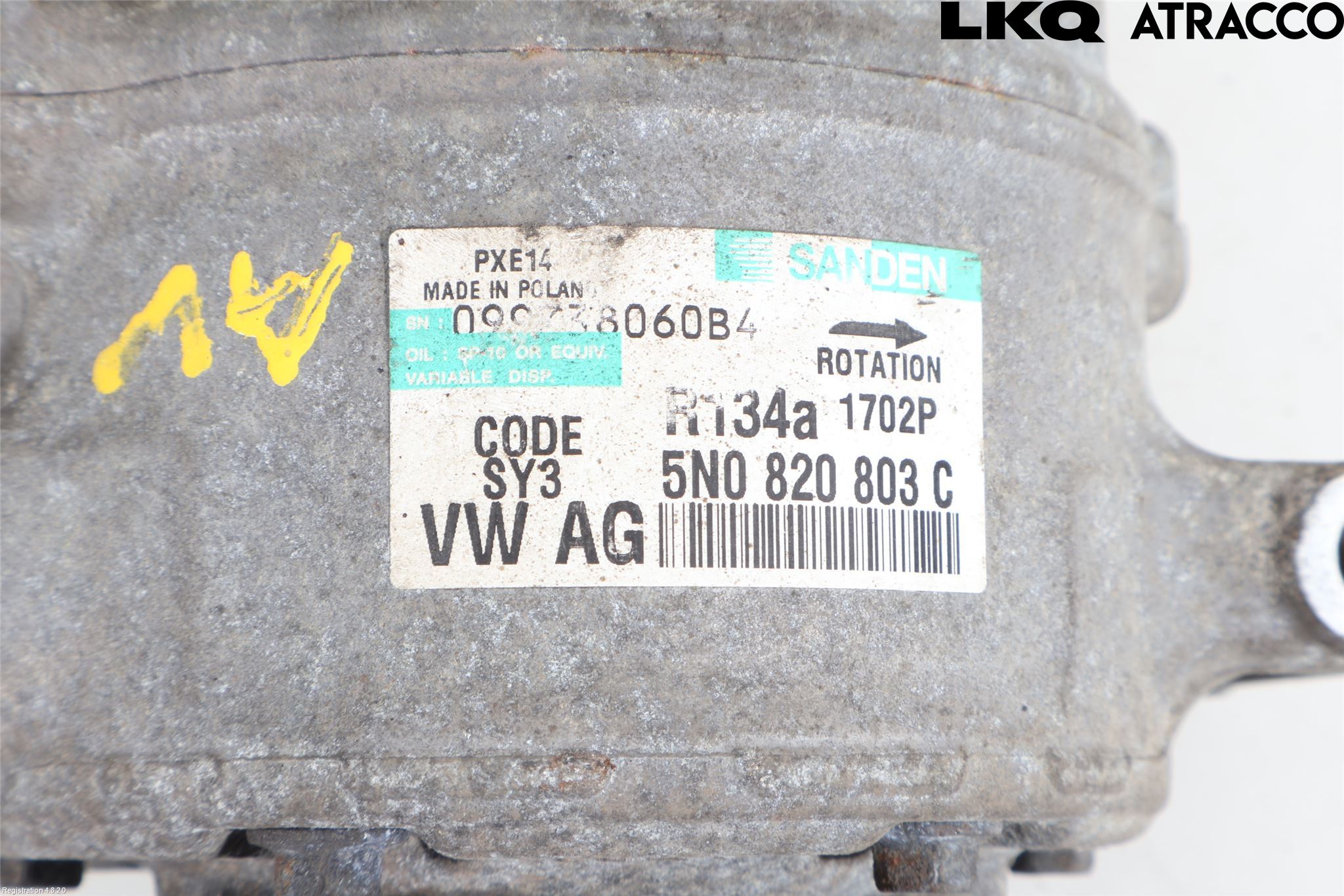 Volkswagen VW PASSAT 11-14 Varme Ac Kompressor