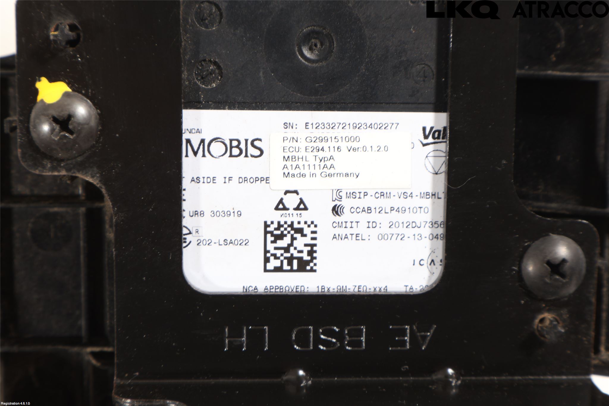 Hyundai IONIQ AE 17-22 Sensor Kollisjonsbeskyttelse