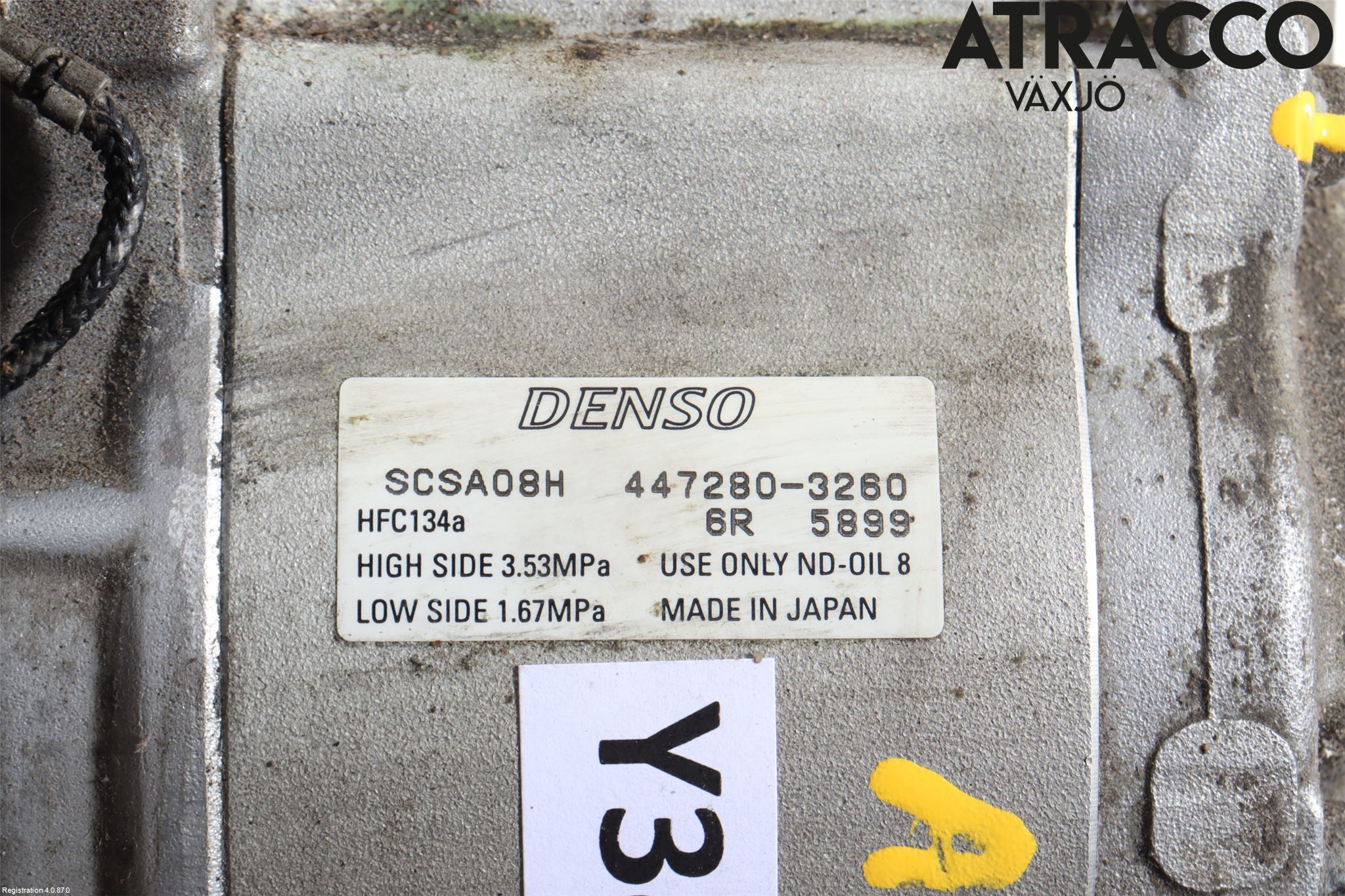 Subaru OUTBACK 10-15 Varme Ac Kompressor